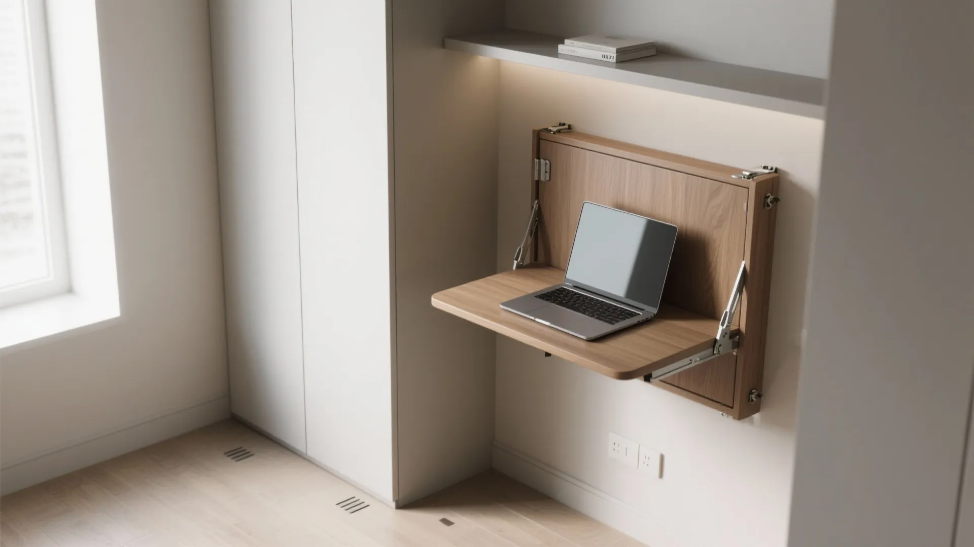 3. Fold-down wall desk