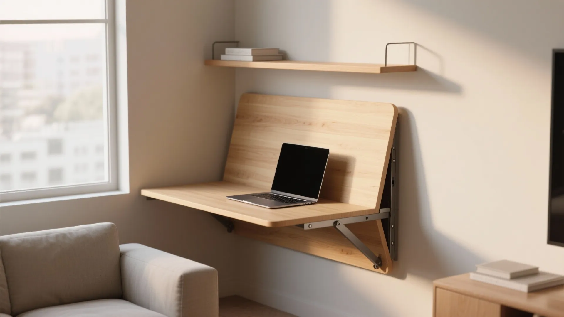 1. The fold-down wall desk