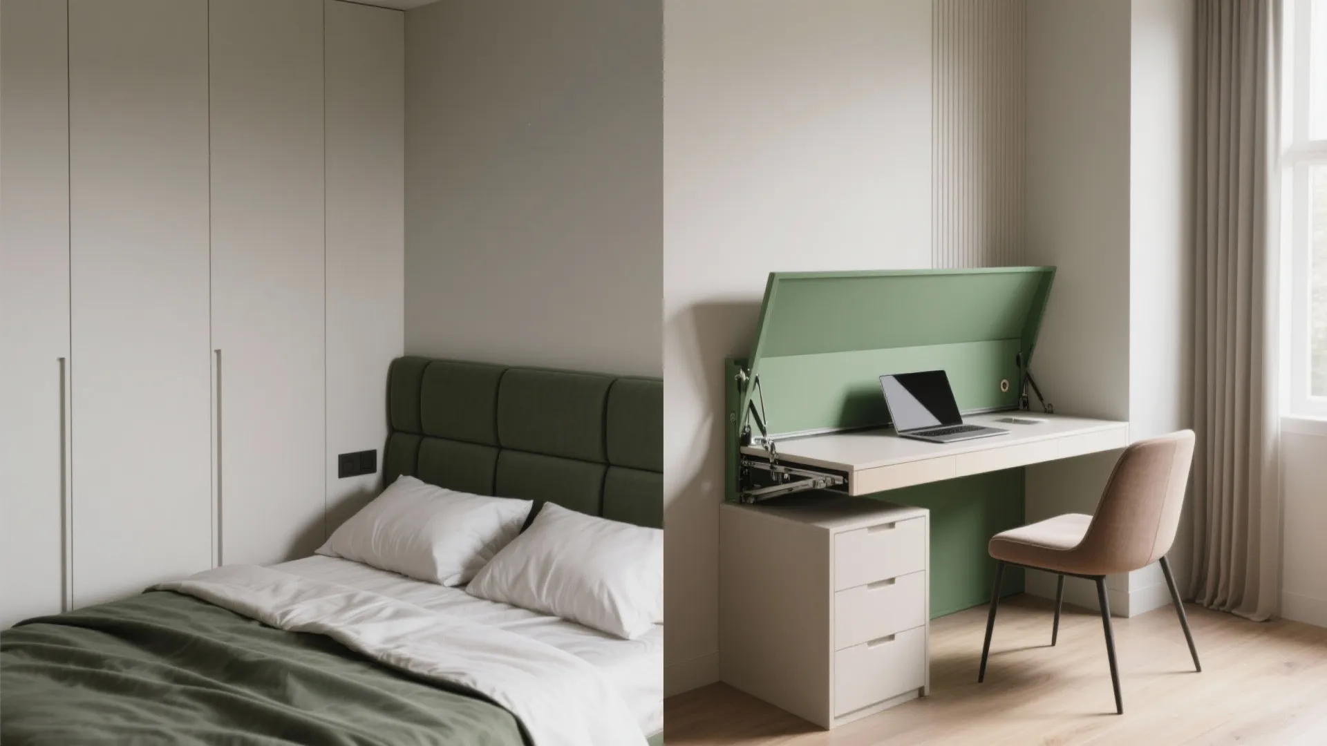 3. Fold-down desks and convertible pieces
