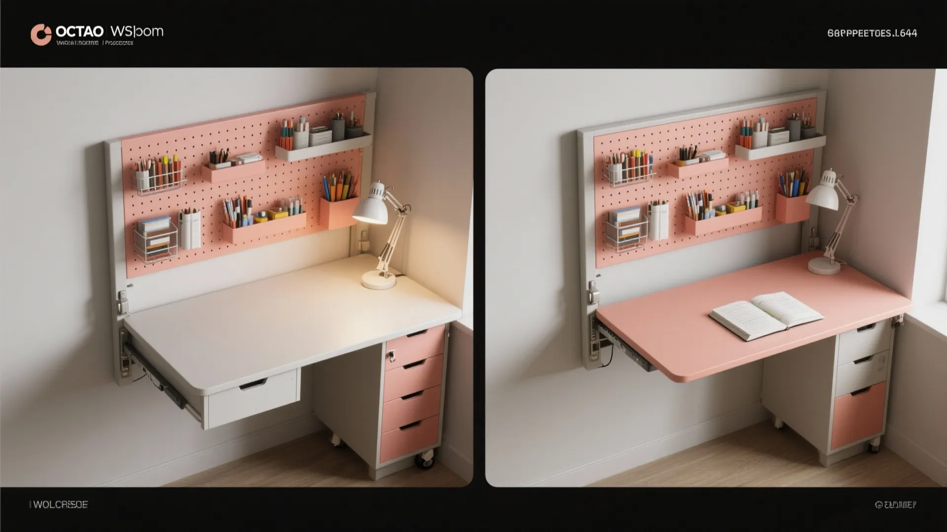 3. Fold-down Desk and Flexible Study Spot