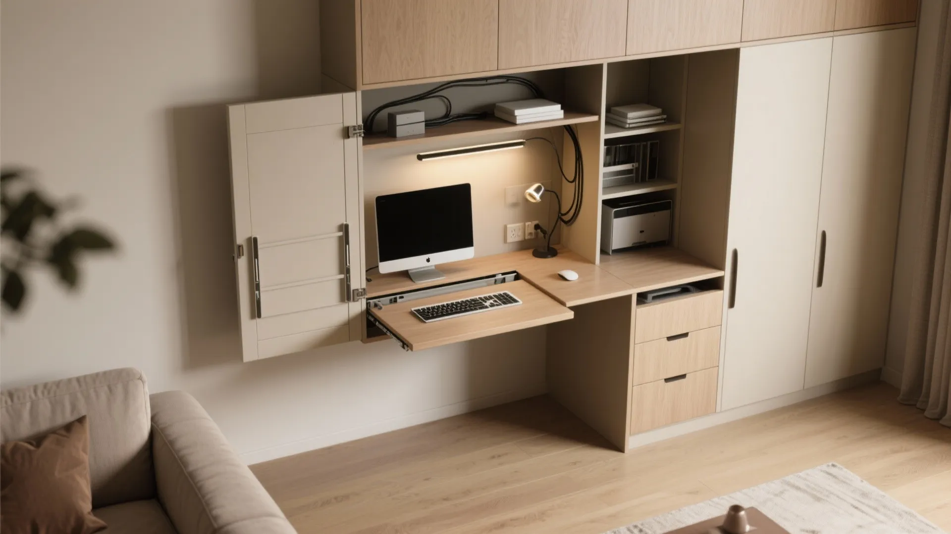 4. Multi-function wall unit with workspace
