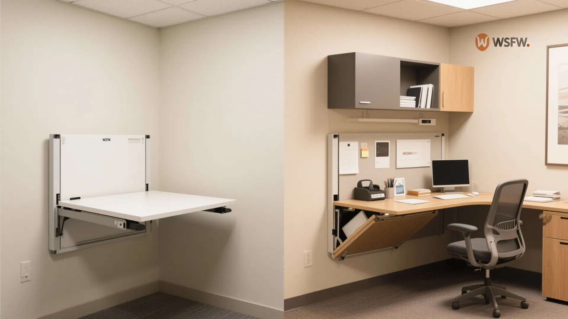 10. Floating Desk or Fold-Down Table