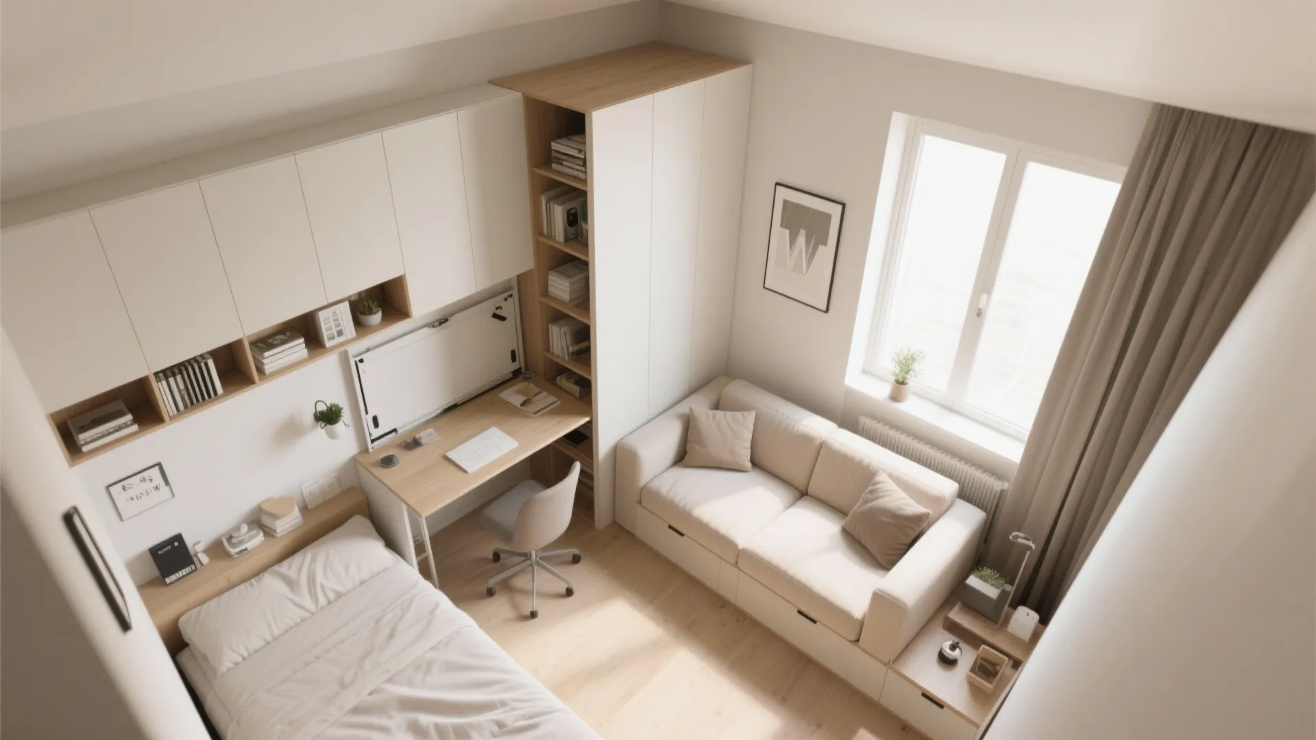 3. Use a Fold-Down Desk