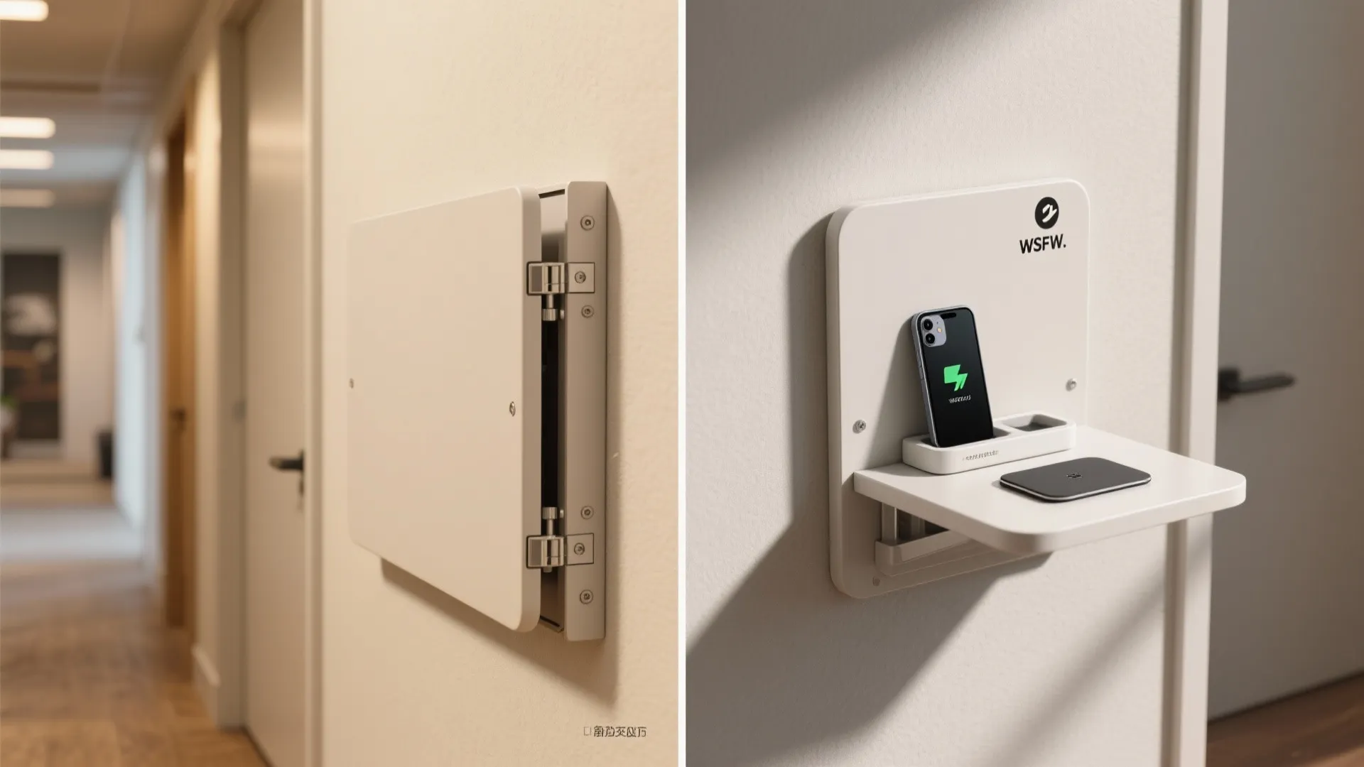 5. Fold-down wall dock that tucks away