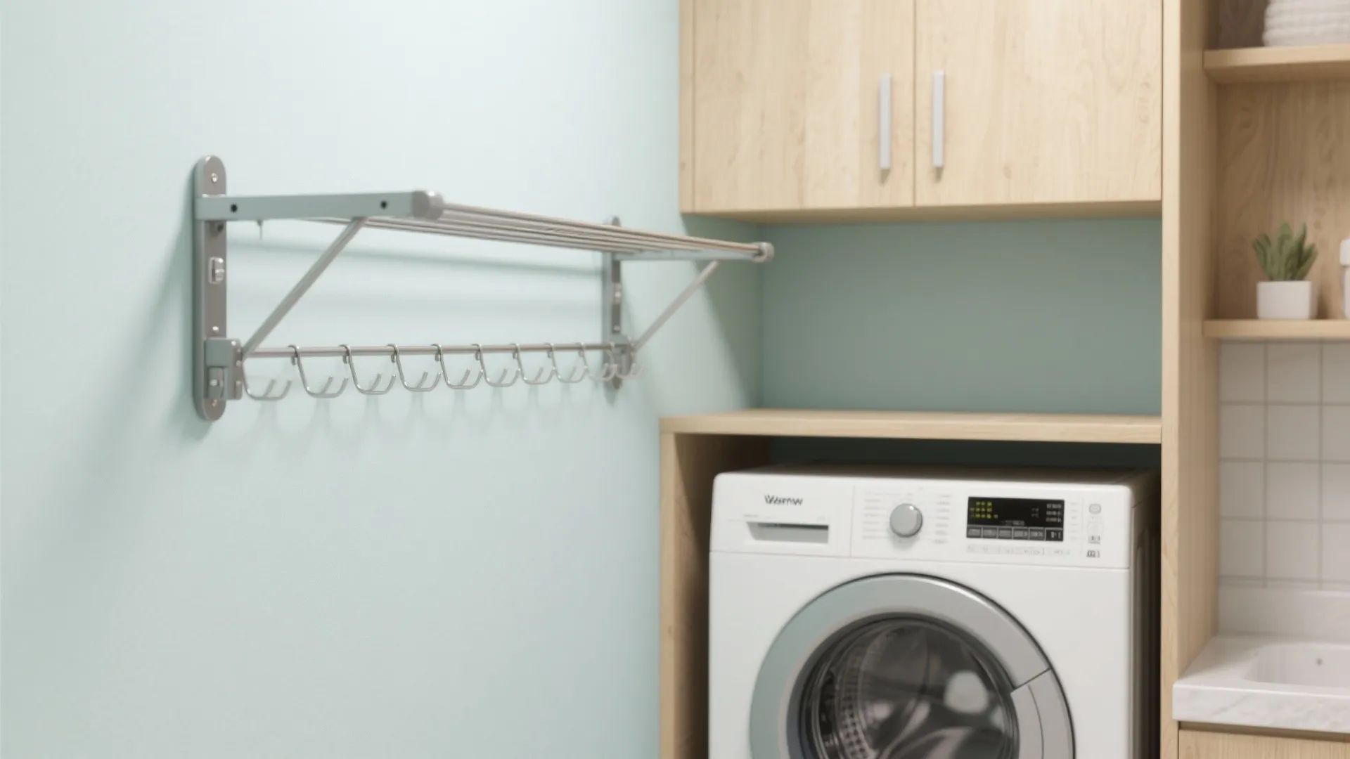 2. Fold-Down Drying Rack