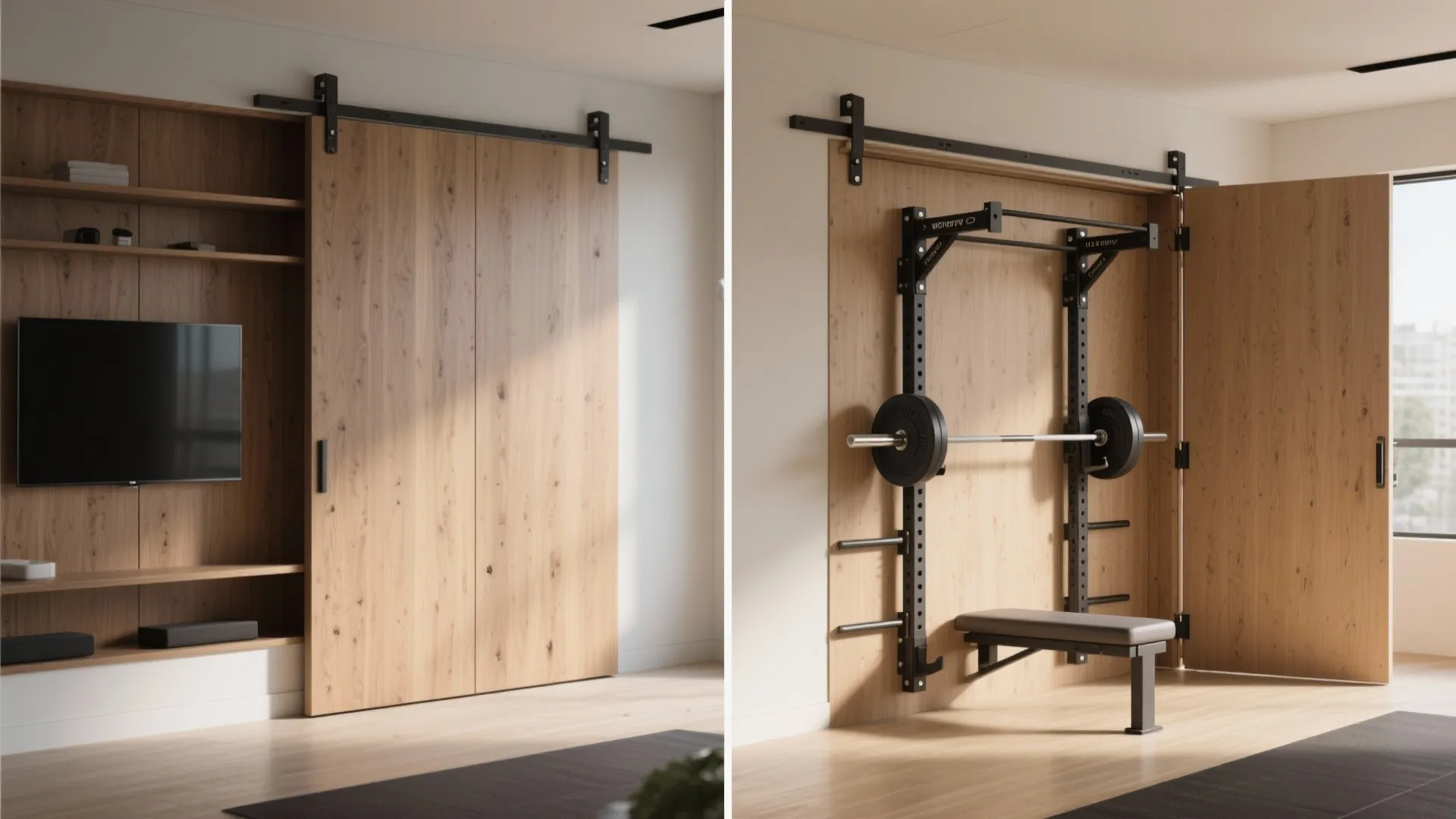 1. Fold-down Gym Wall