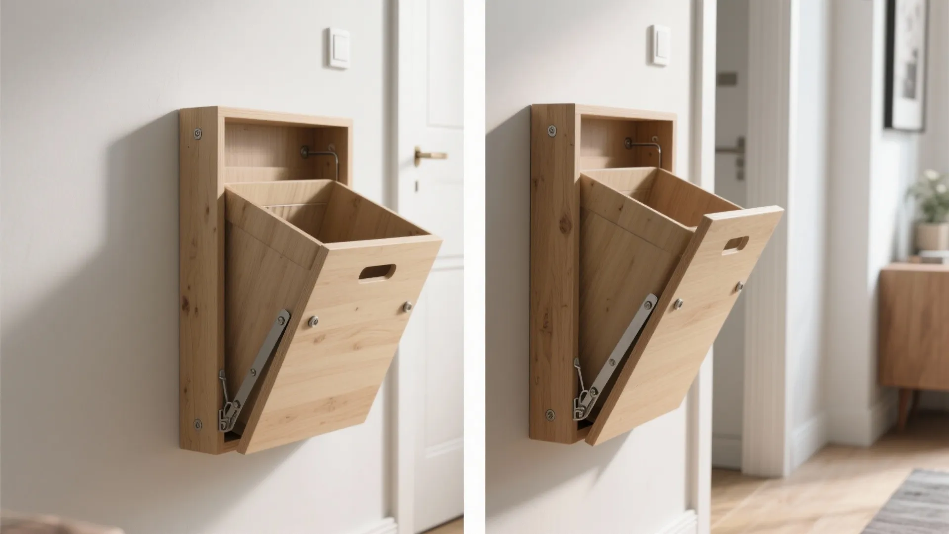 2. Fold-down Wall Hampers