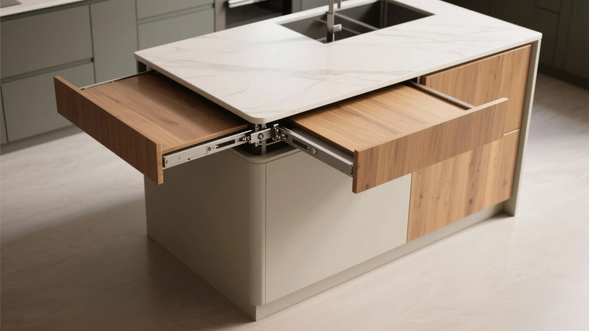 2. Fold-down Extension Island