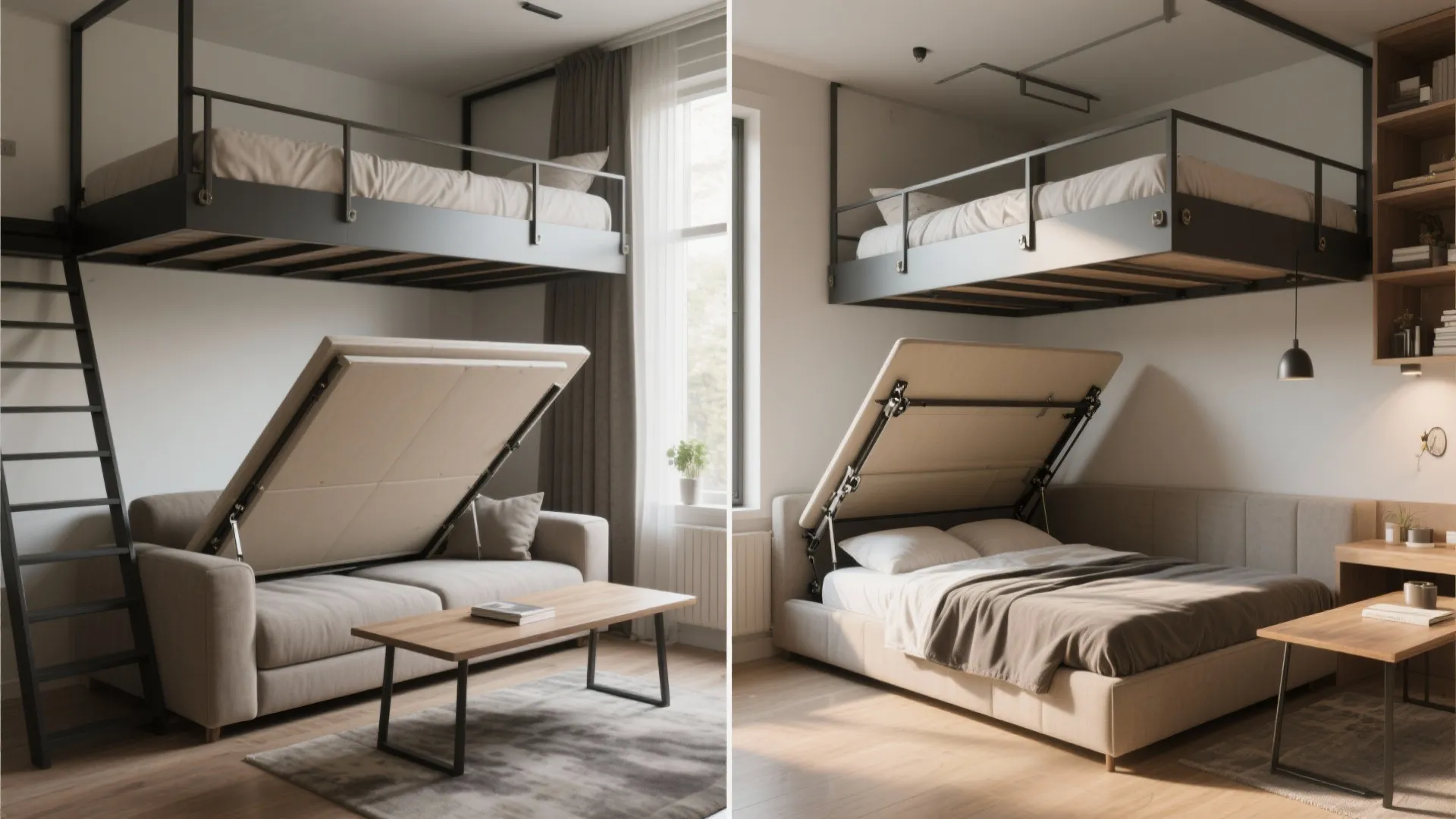 5. Fold-Down and Multifunctional Loft Beds