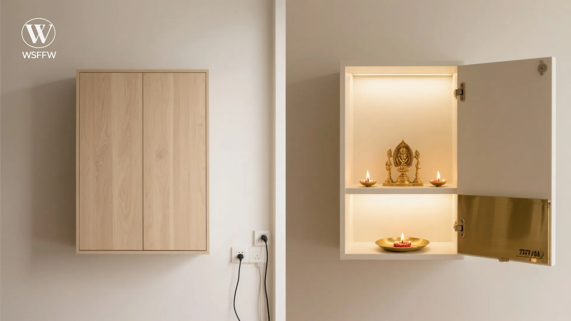 5) Convertible Puja Wall for Tiny Homes