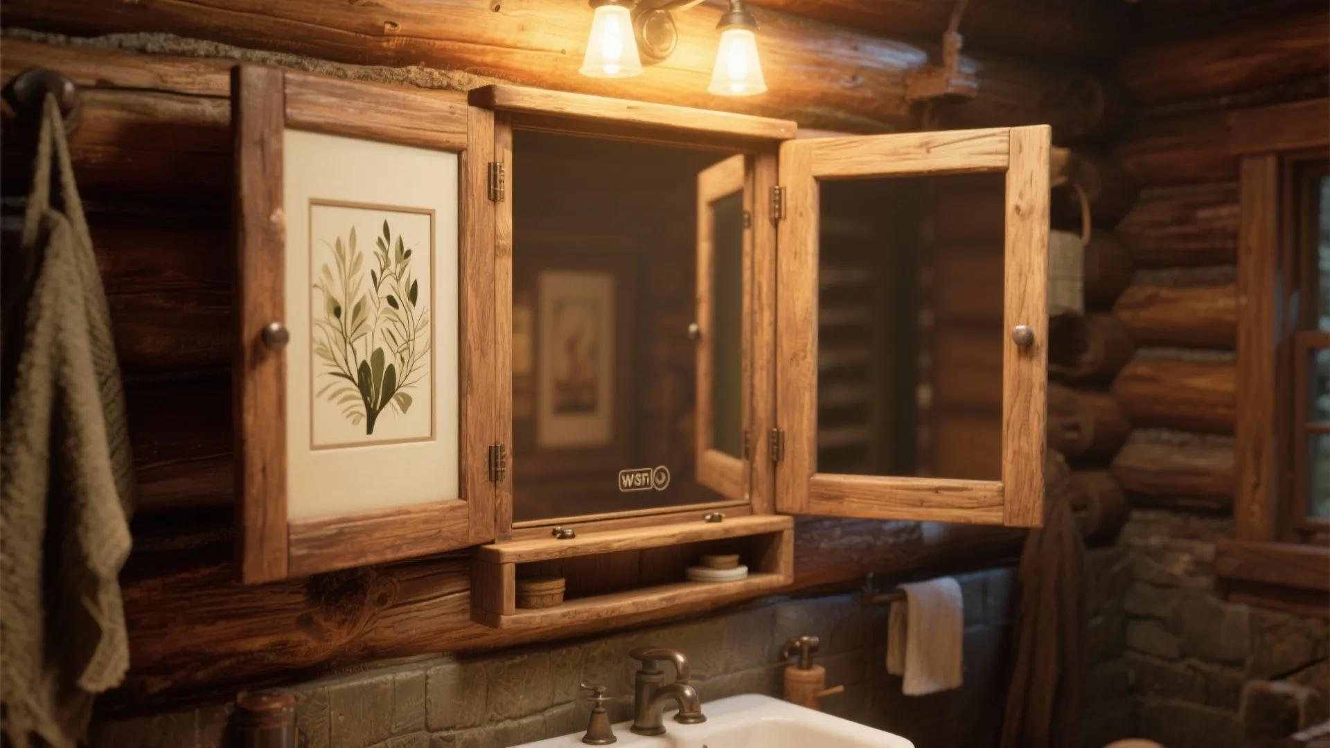 6. Fold-Down Vanity Mirror