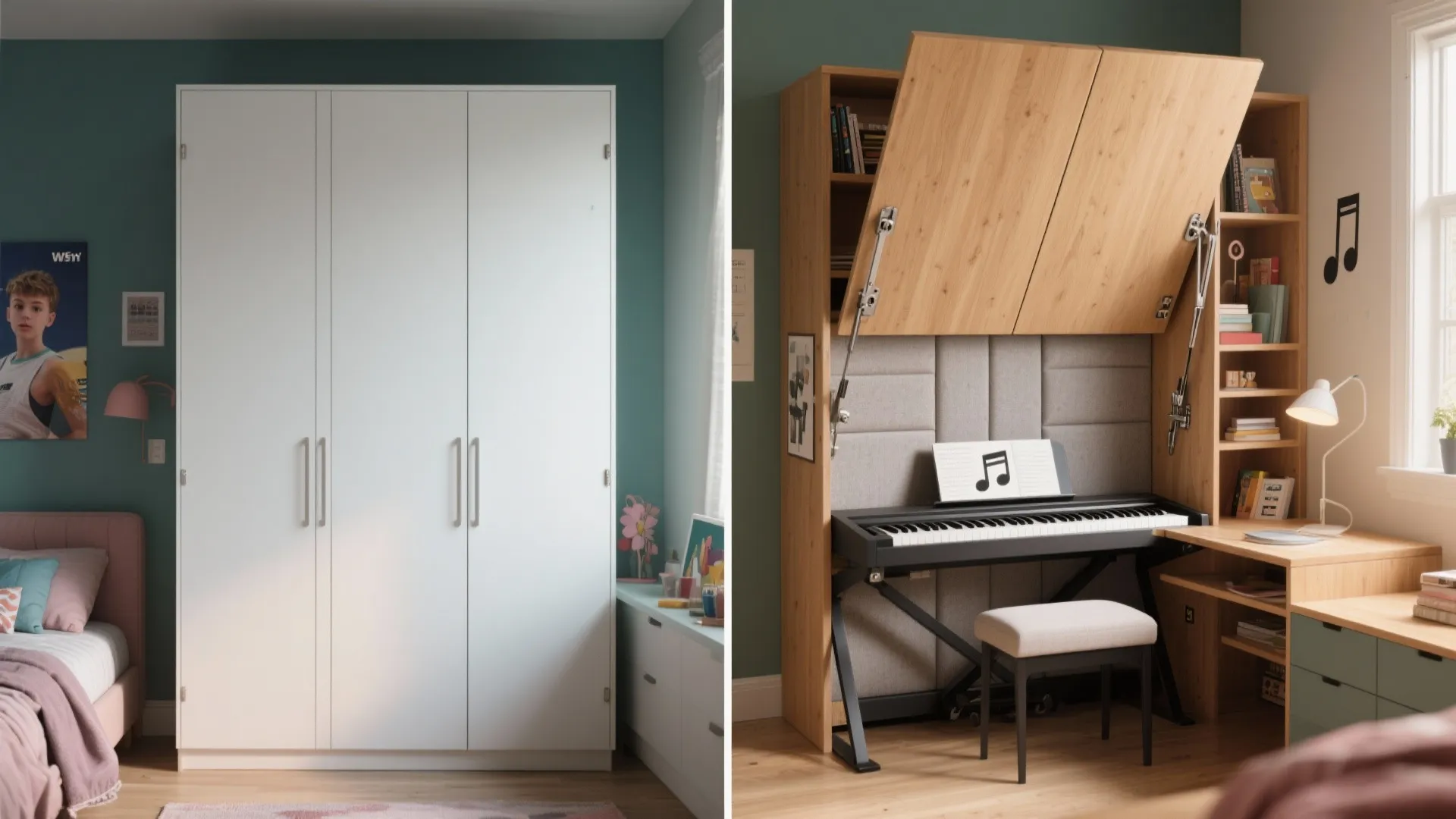 4. Fold-down furniture and multi-use pieces