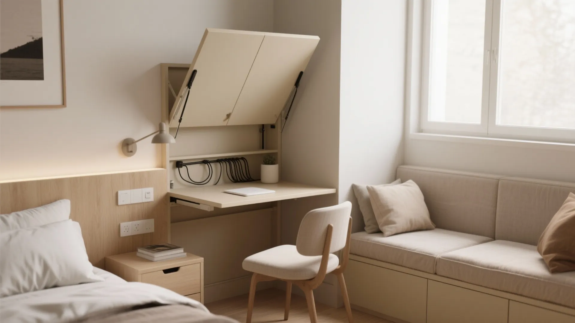 2. Fold-Down Murphy Desk