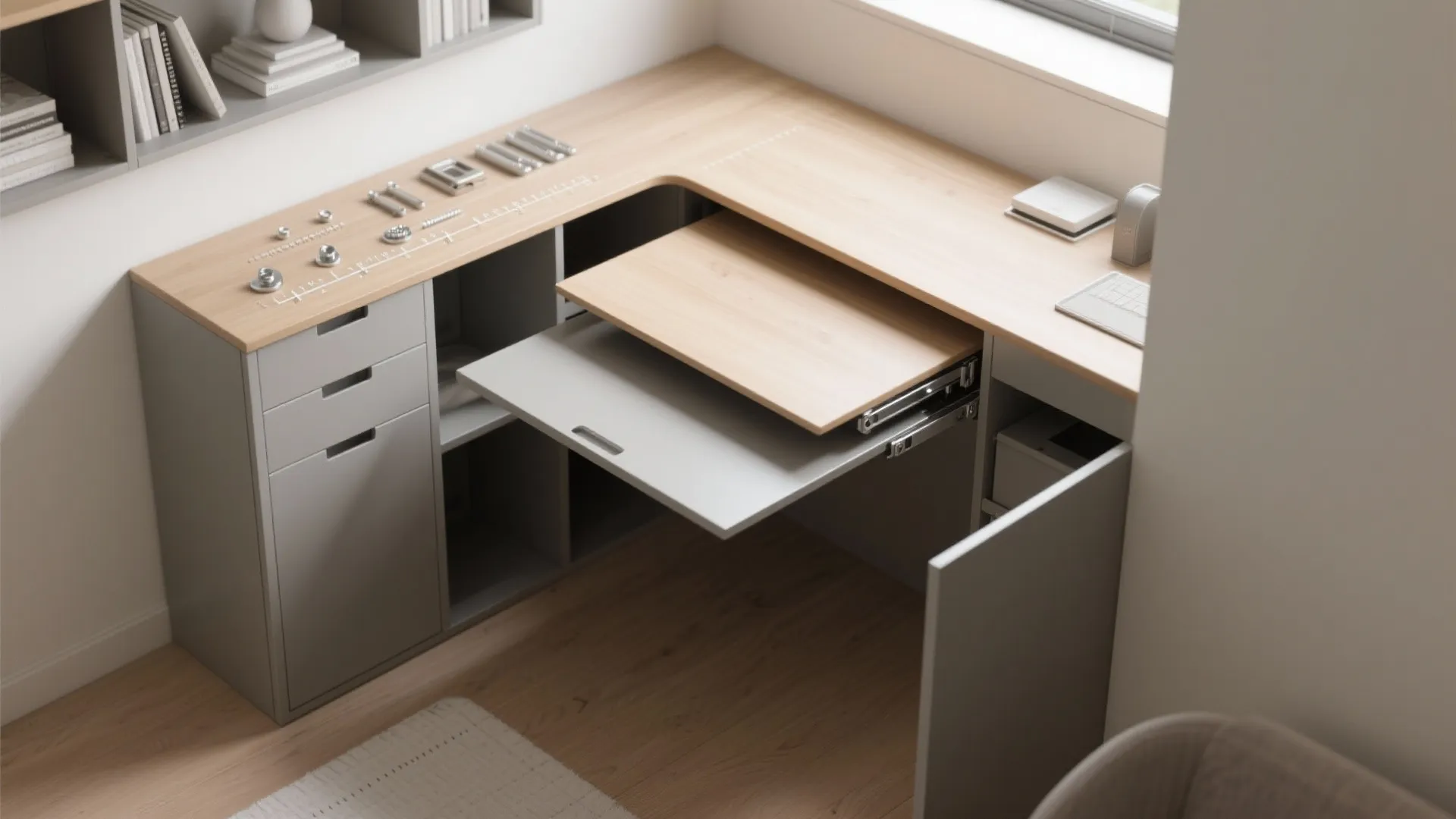 3. Nook convertible with fold-down desk