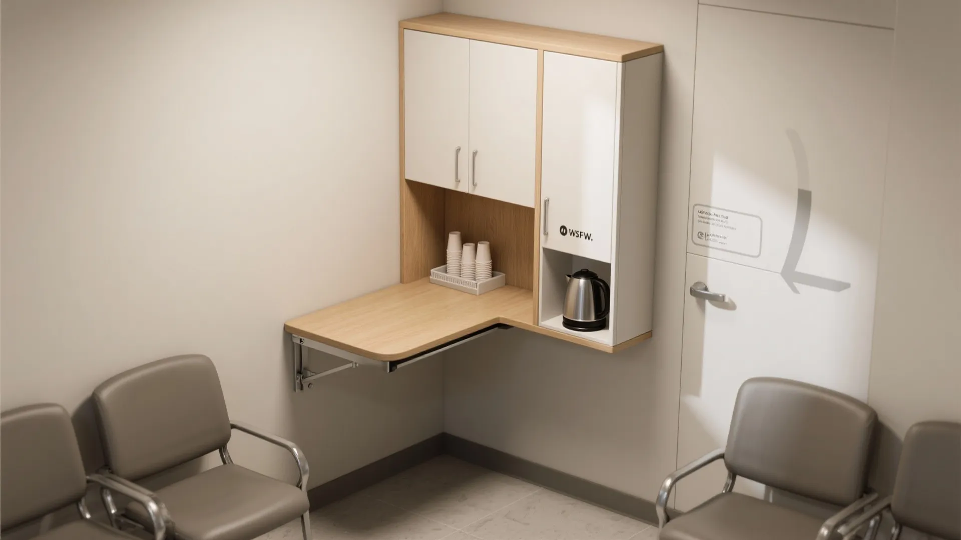 Fold-down Surfaces and a Compact Refreshment Nook