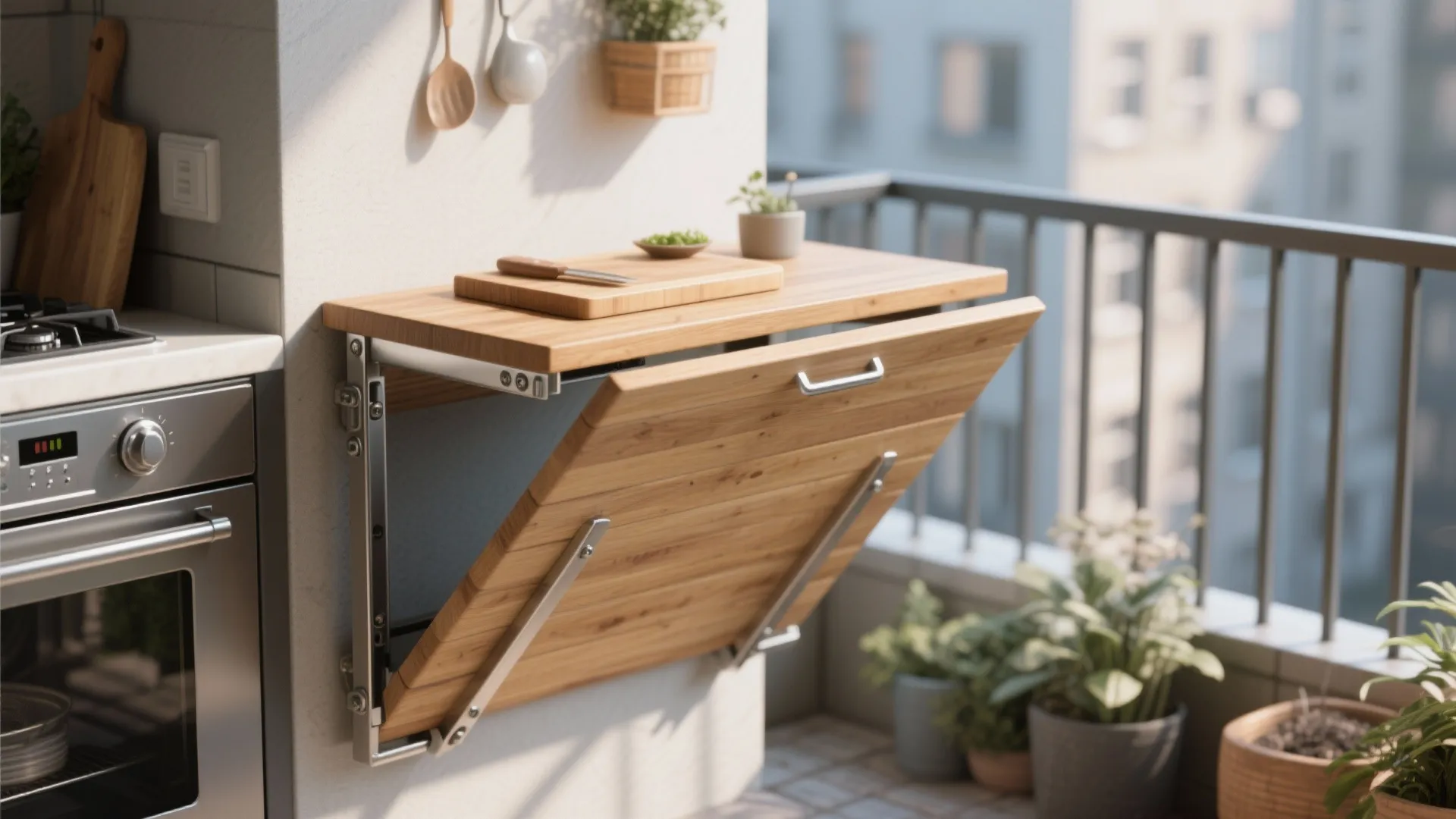 2. Fold-down Prep Tables