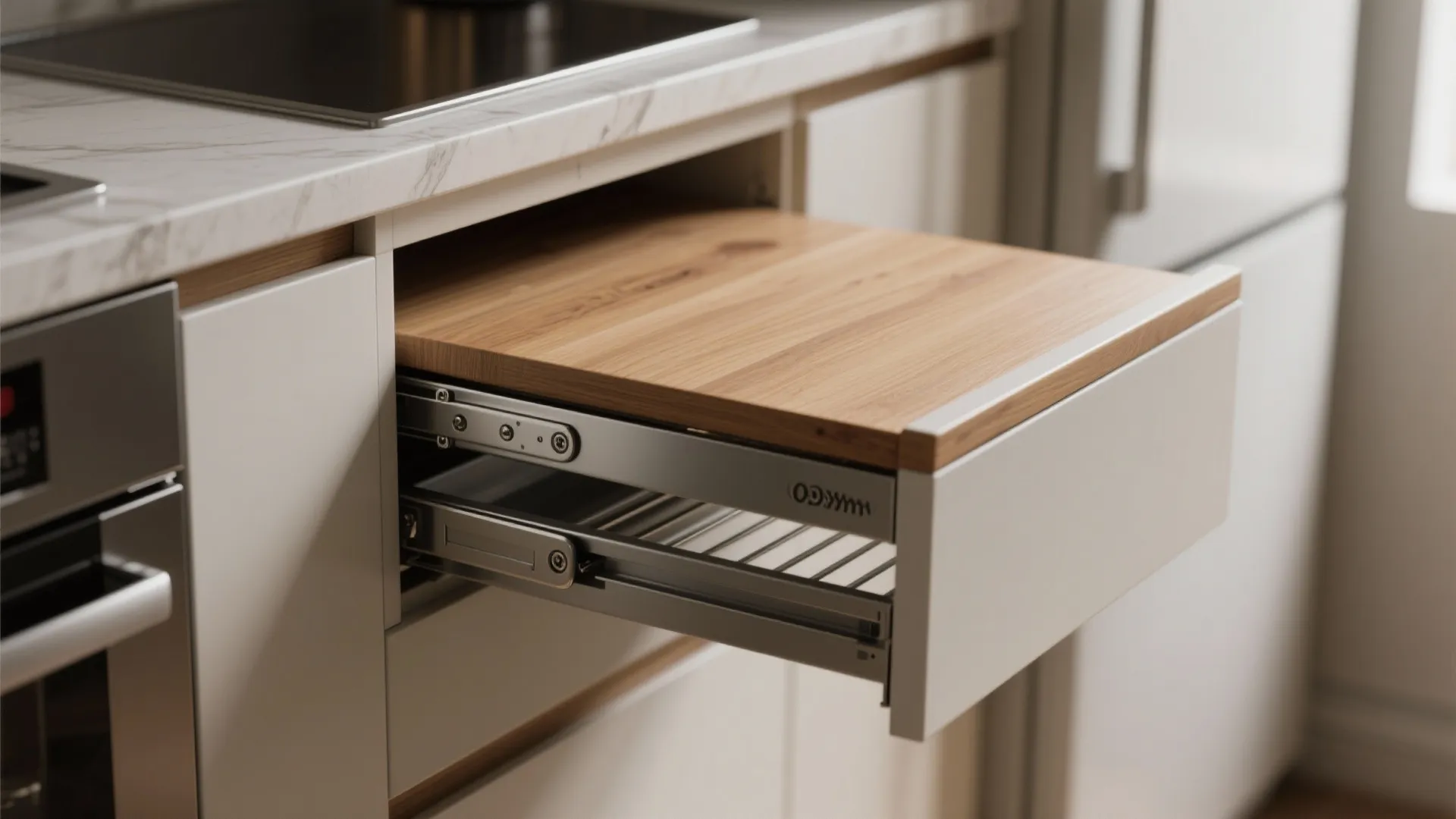 2. Fold-down and pull-out surfaces