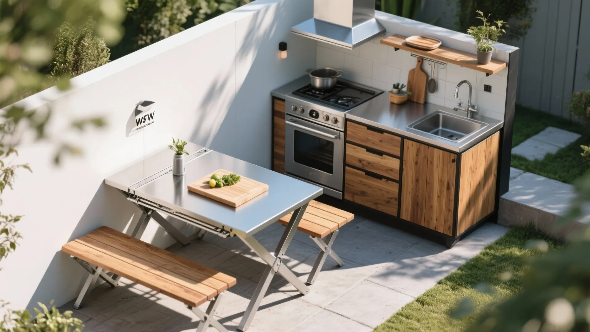 5. Fold-down Prep Tables