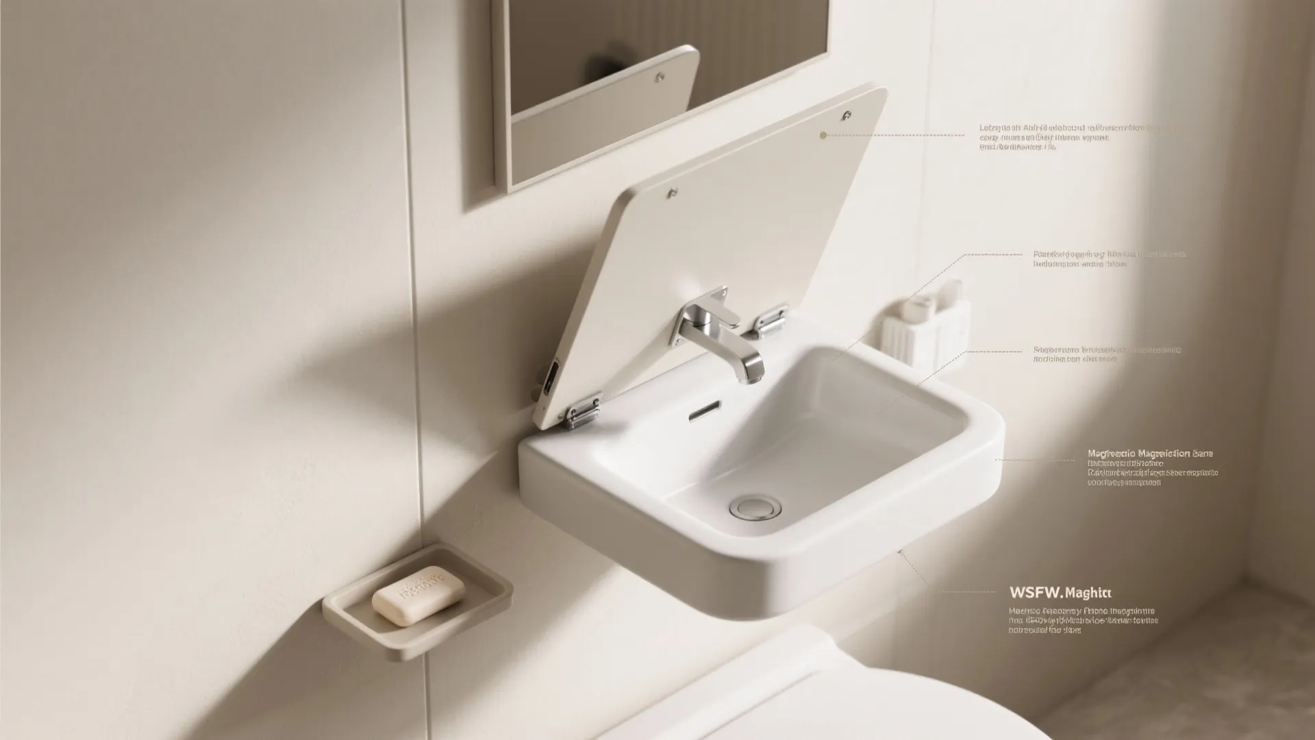 Fold-Down Basin for Ultra-Narrow Halls