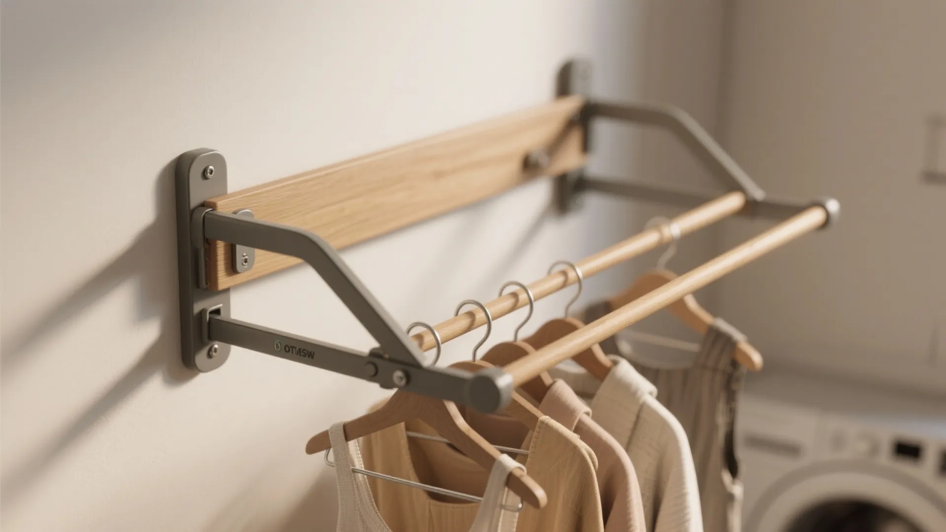 1. Fold-down drying station