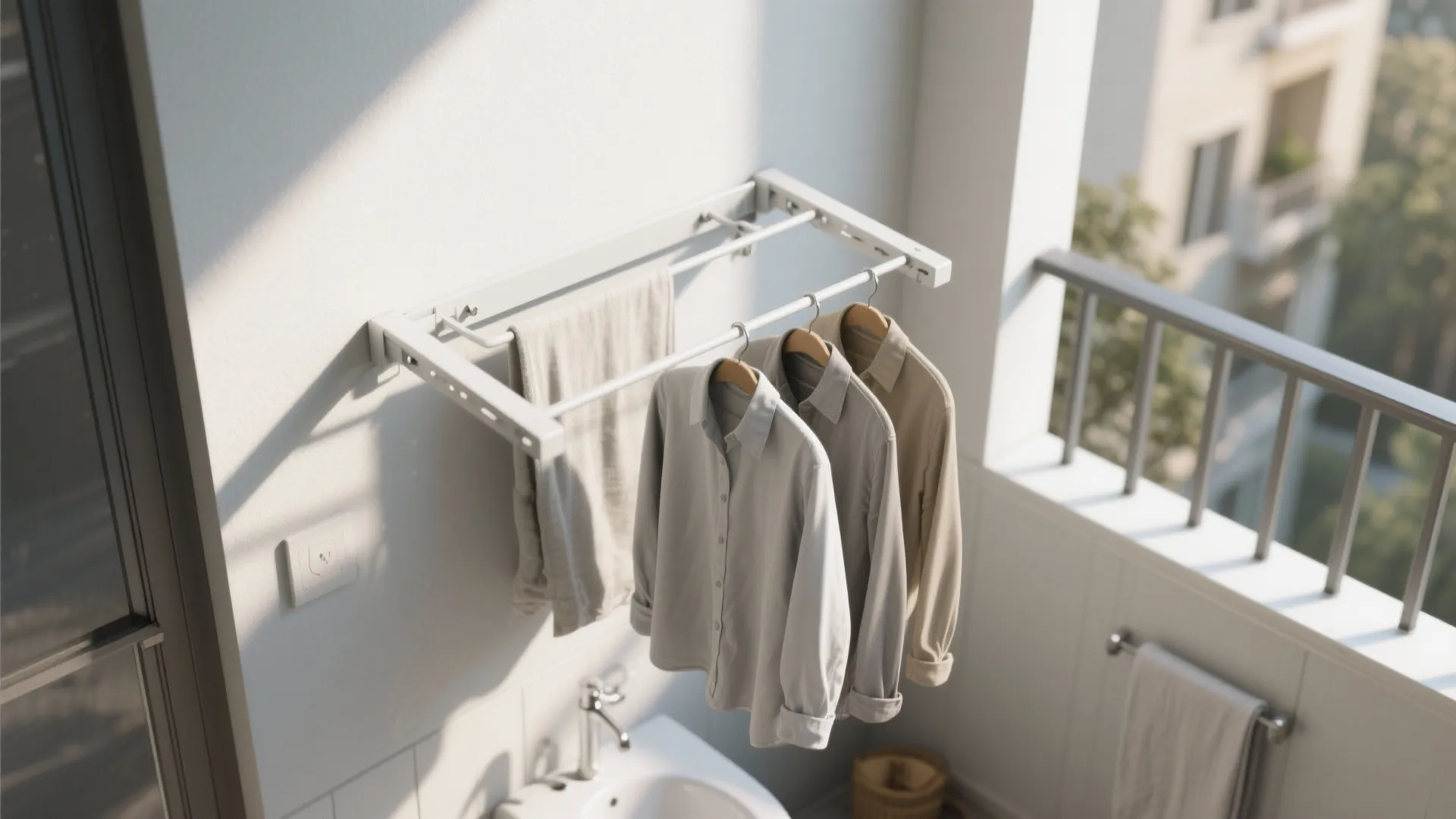 2. Fold-down wall racks