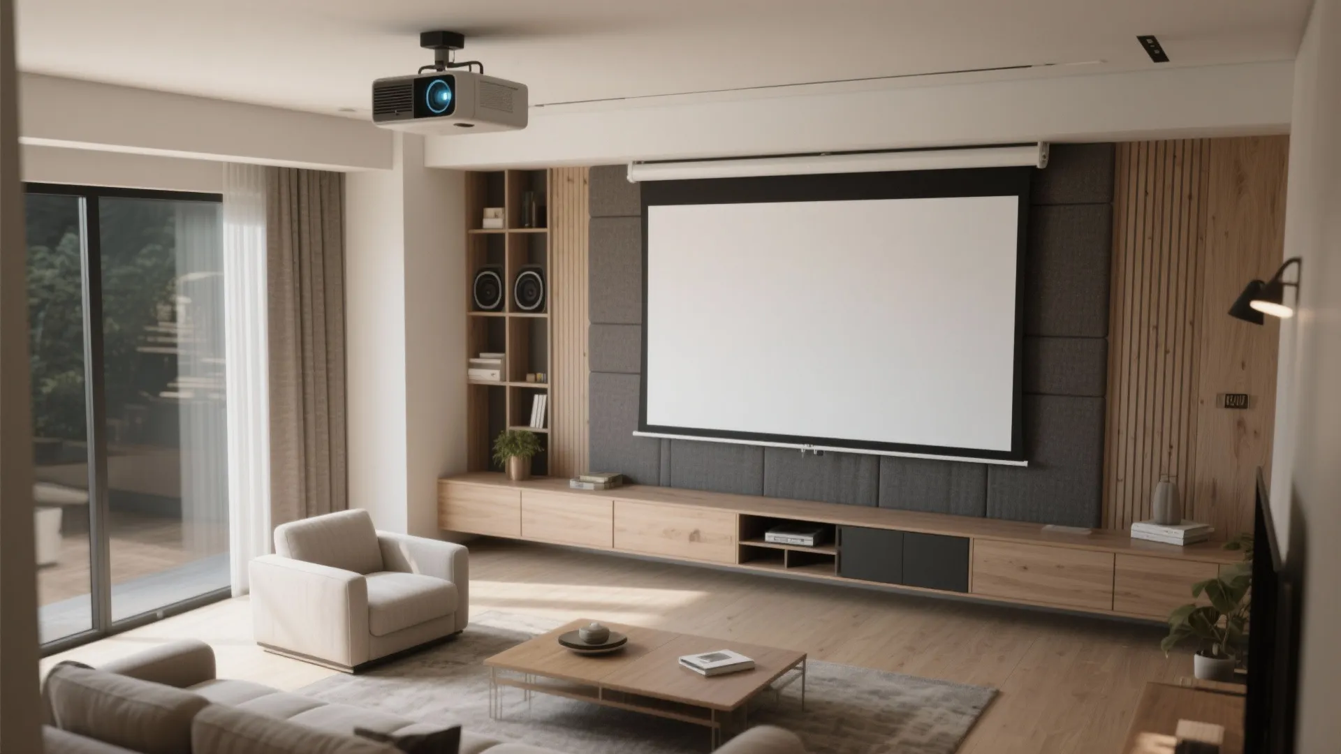 3. Fold-Down Screening Wall with a Clean Look