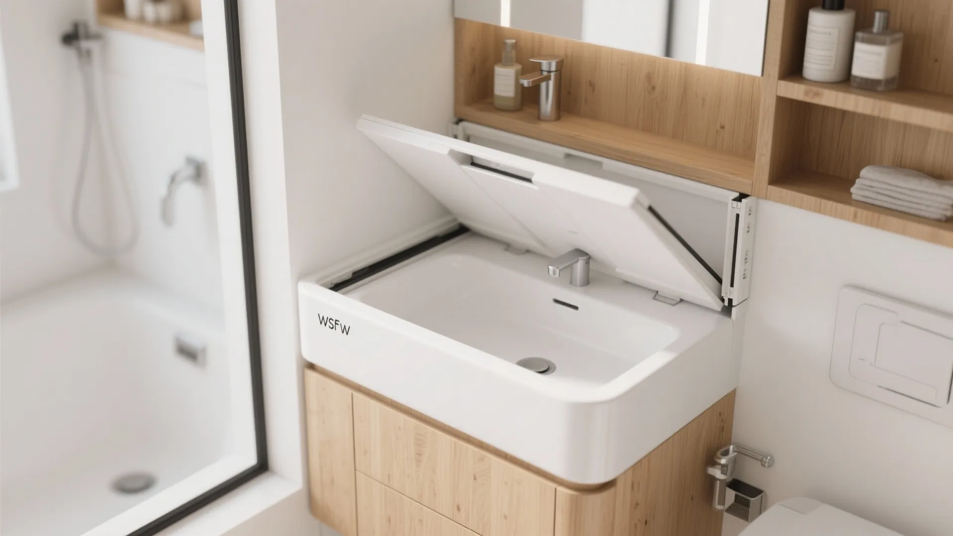 10: Sliding or fold-down sinks