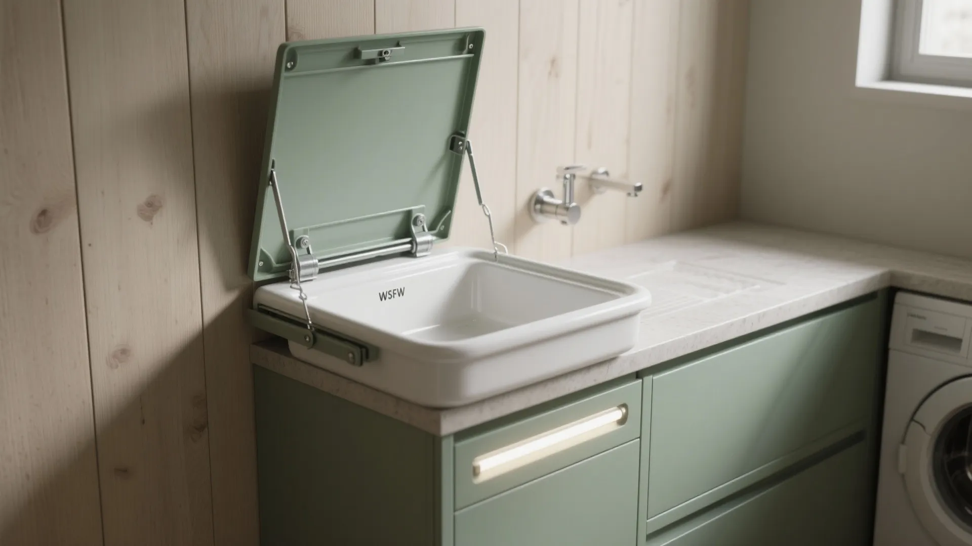 2. Collapsible Wall-Mounted Sink