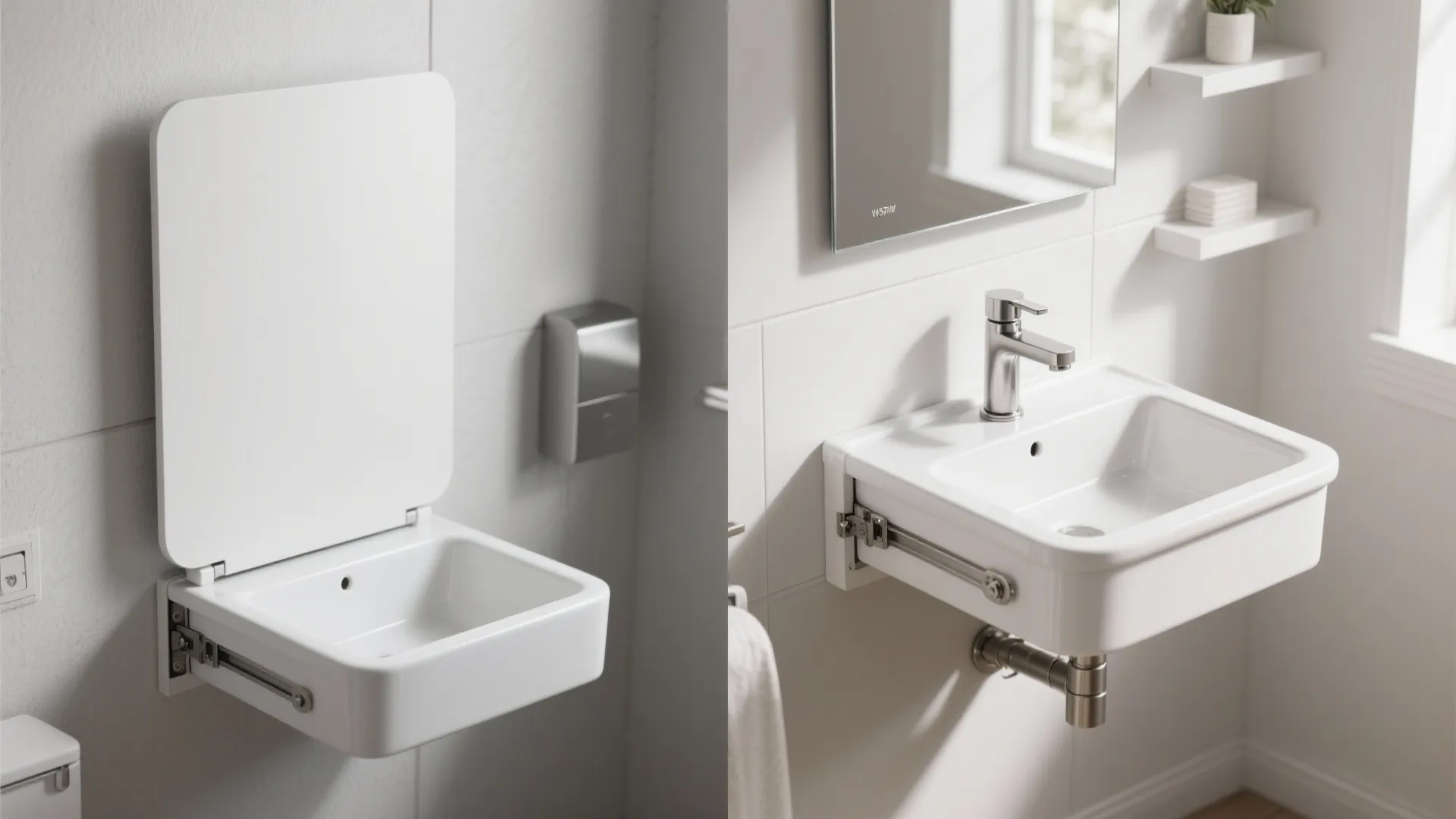 5. Fold-down or retractable sinks