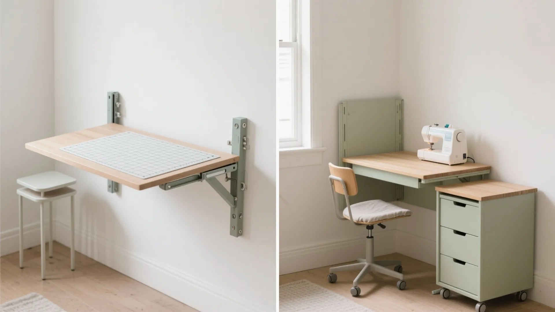 Fold-Down Table + Nesting Surfaces That Disappear