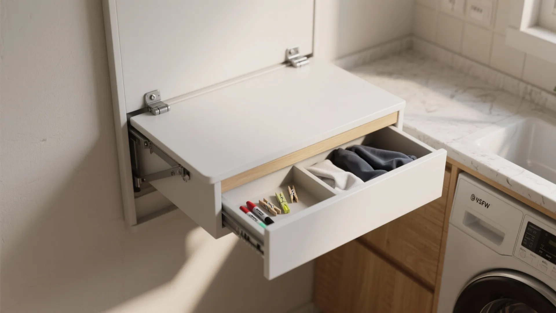 1. Build a fold-down folding station