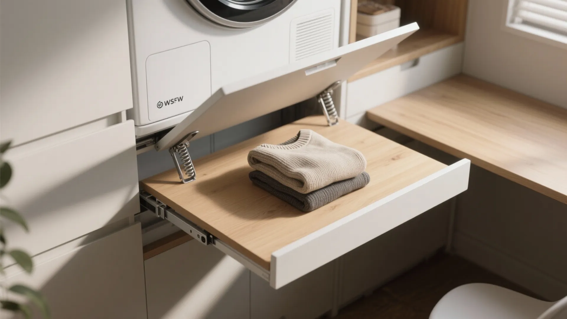 4. Fold-down stations and multi-use countertops