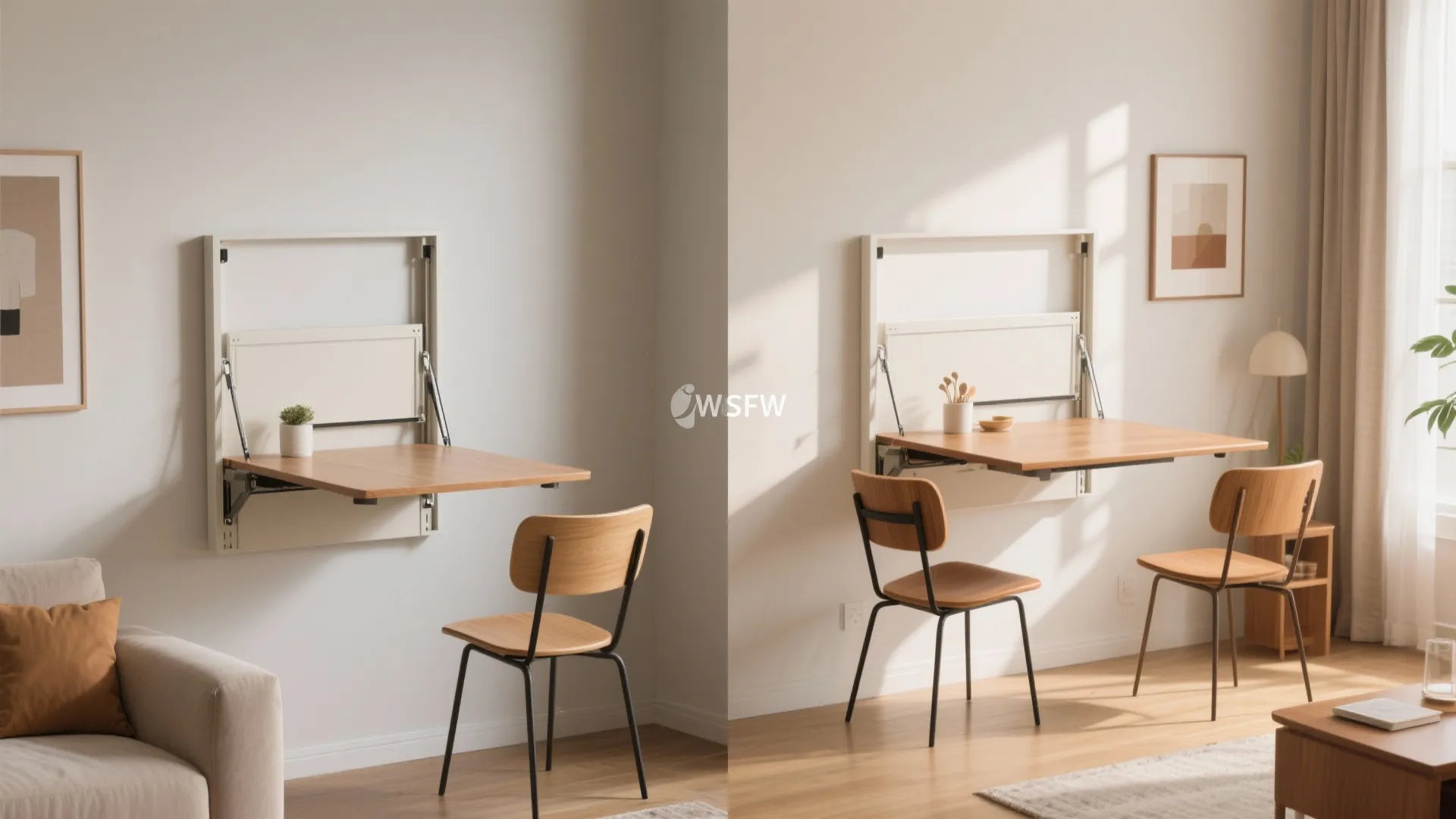 4. Fold-Down Wall Tables