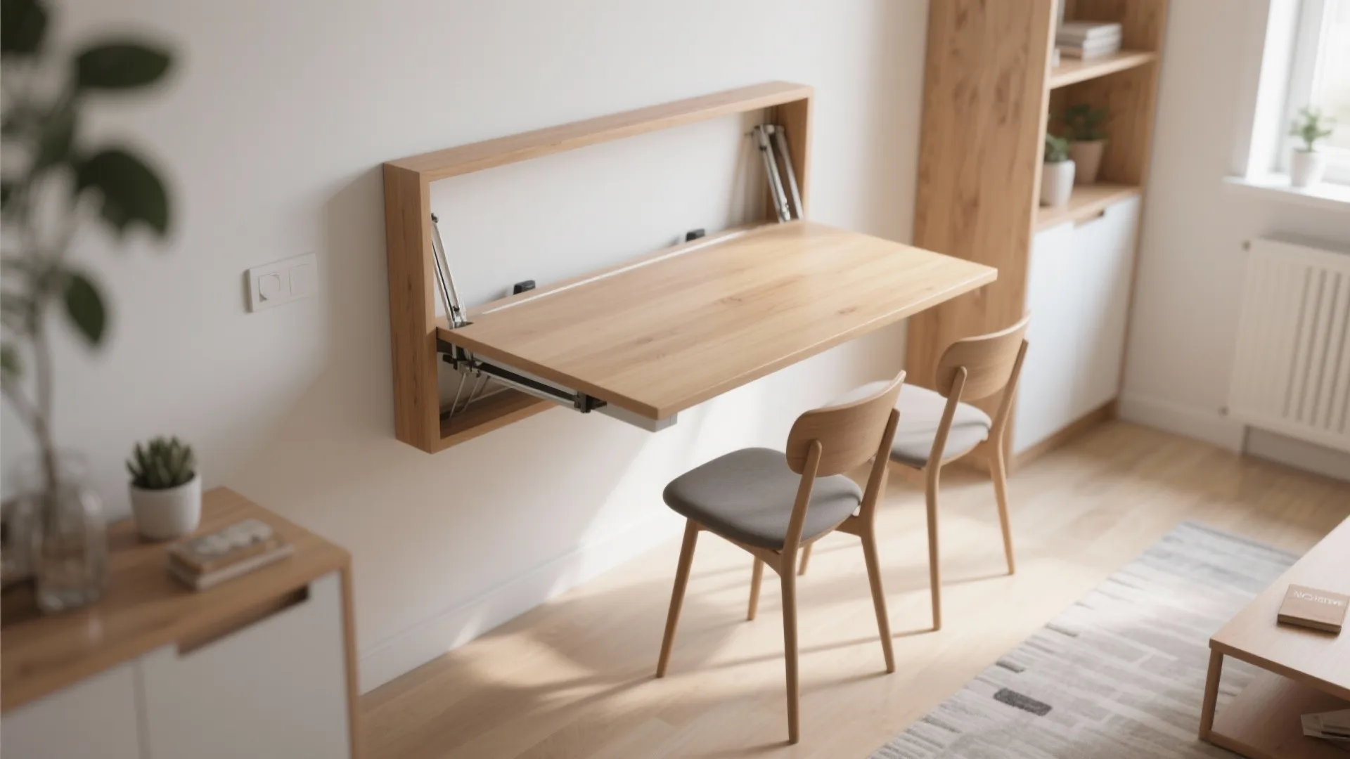 3. Fold-Down Wall Tables