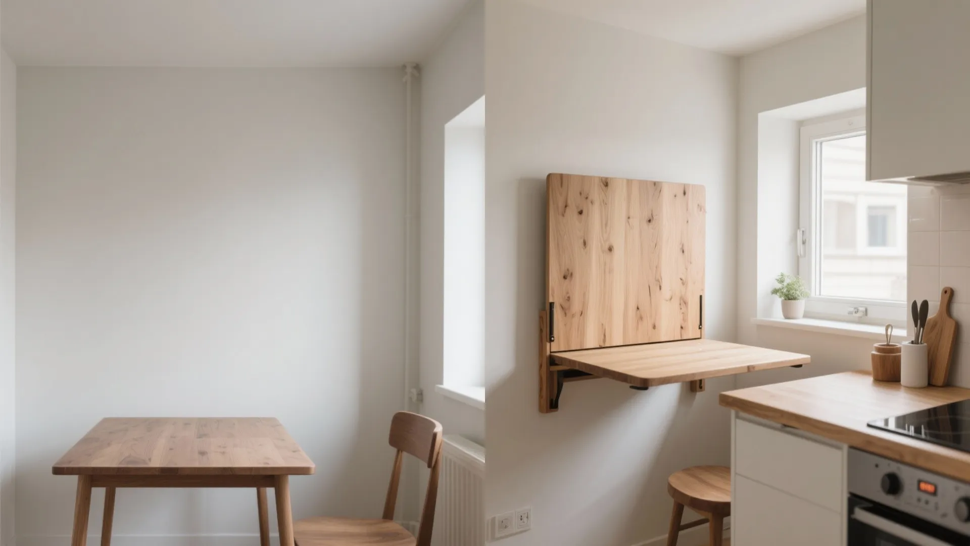 1. Fold-Down Wall Tables