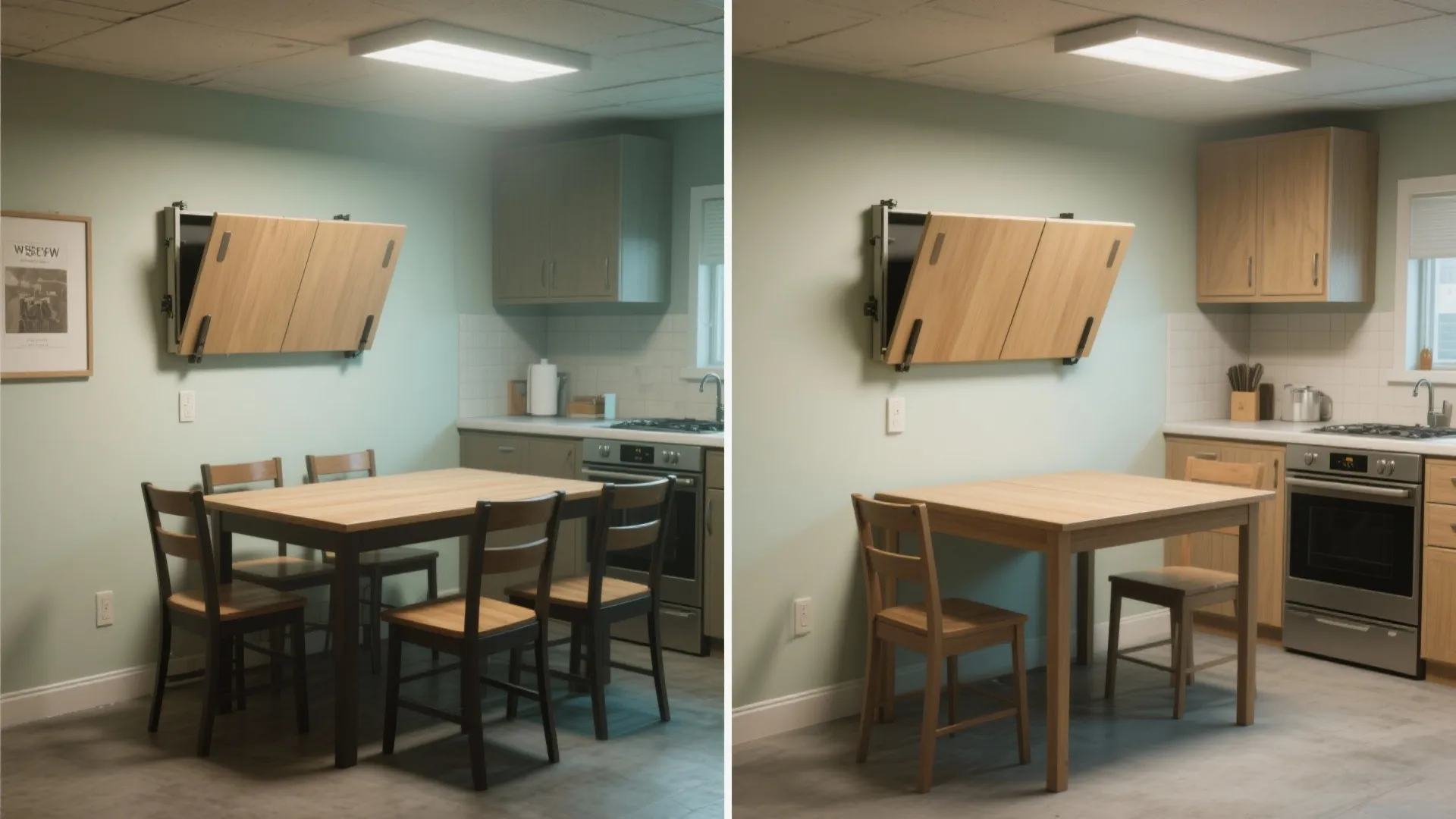 8. Fold-down dining solutions