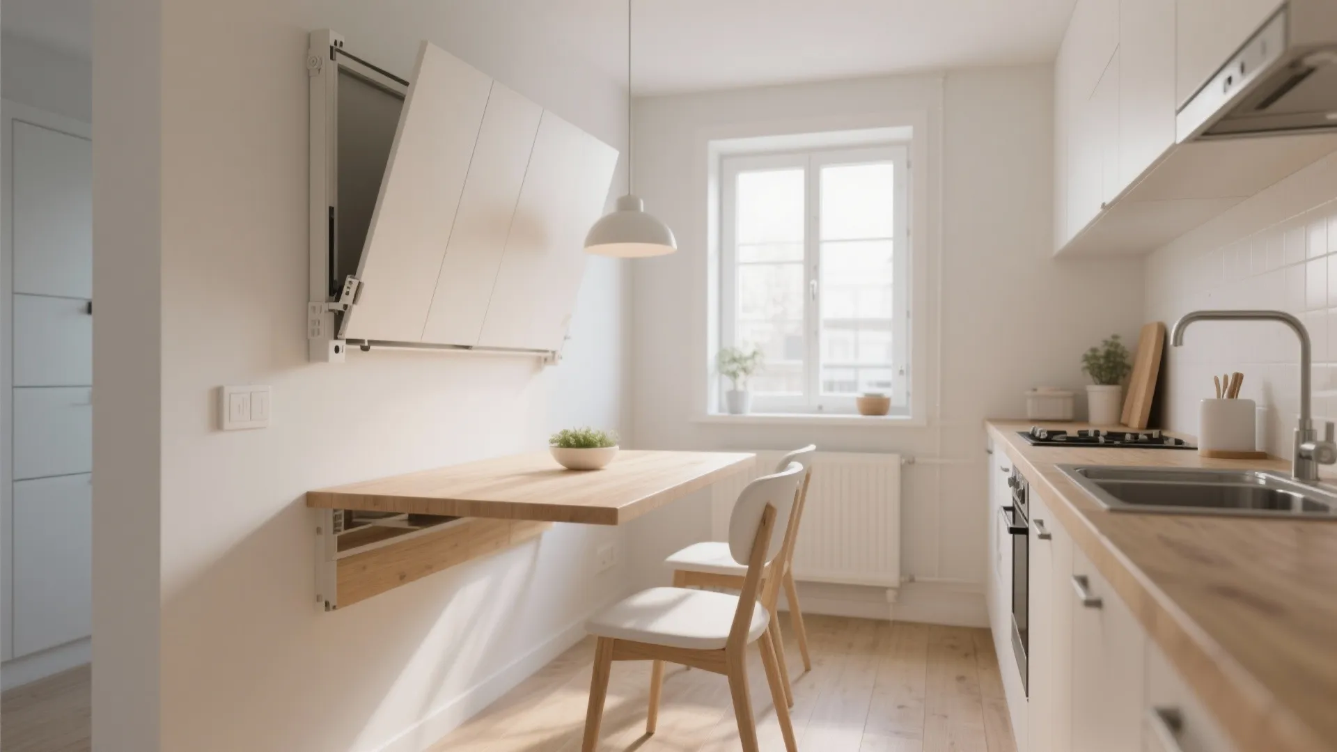 5. Fold-Down Dining Table