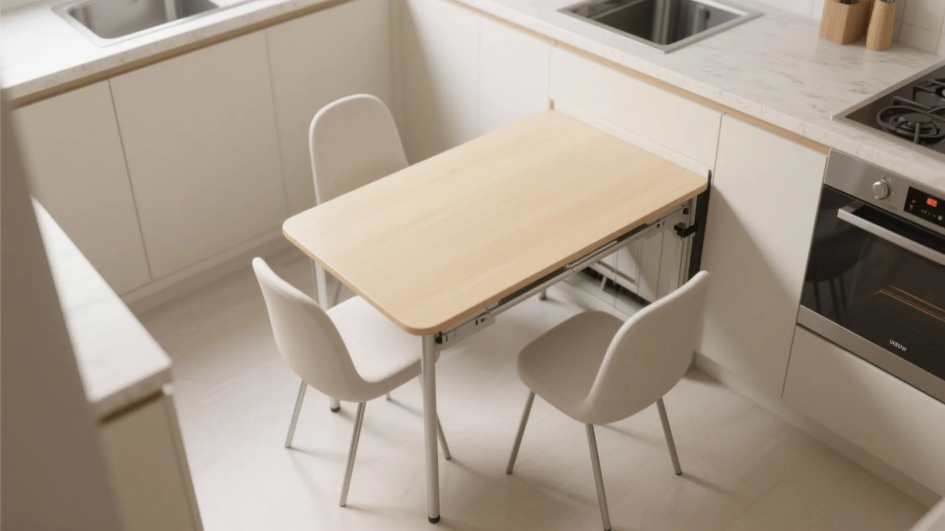 9. Fold-Down Dining Tables