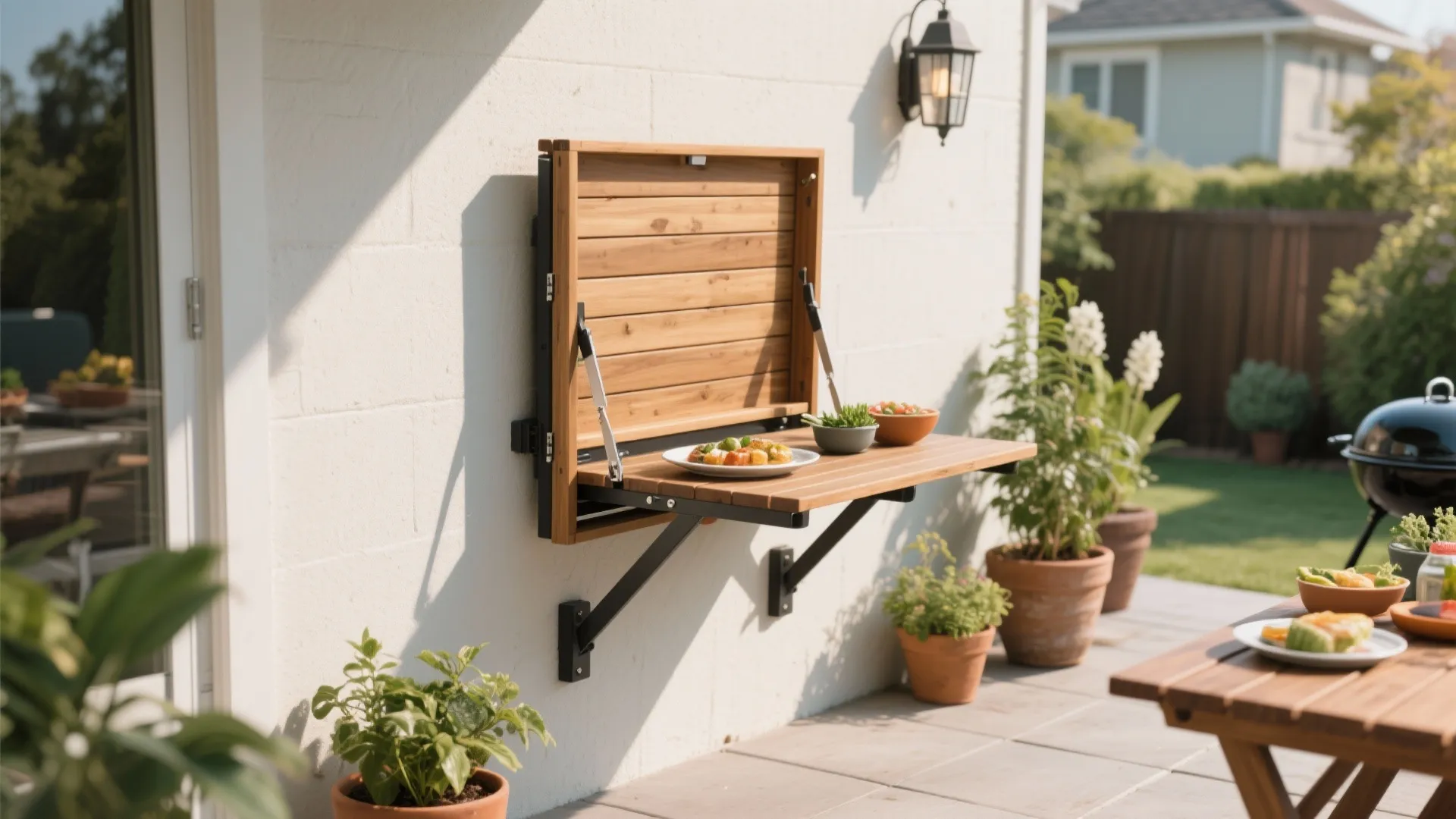 3. Fold-down Serving Tables