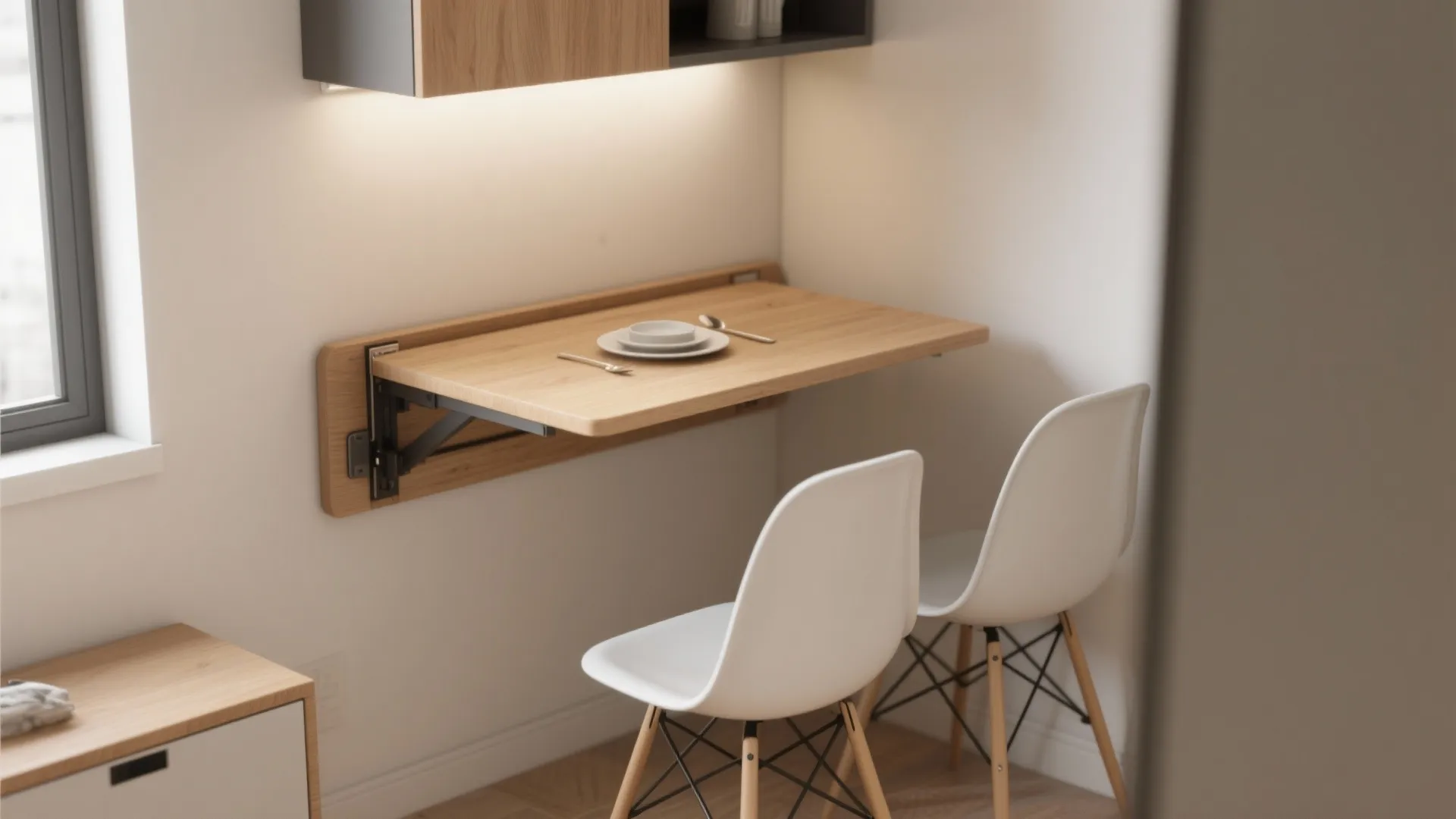 2. Fold-Down Wall Table
