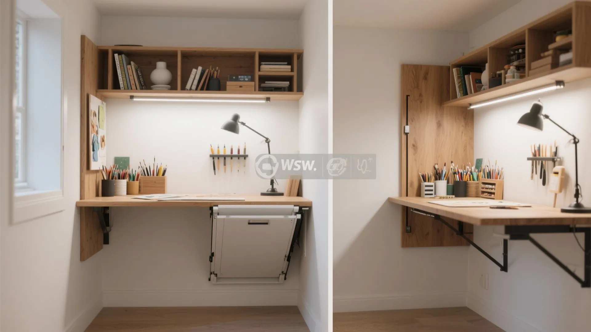 2. Fold-Down Craft Tables