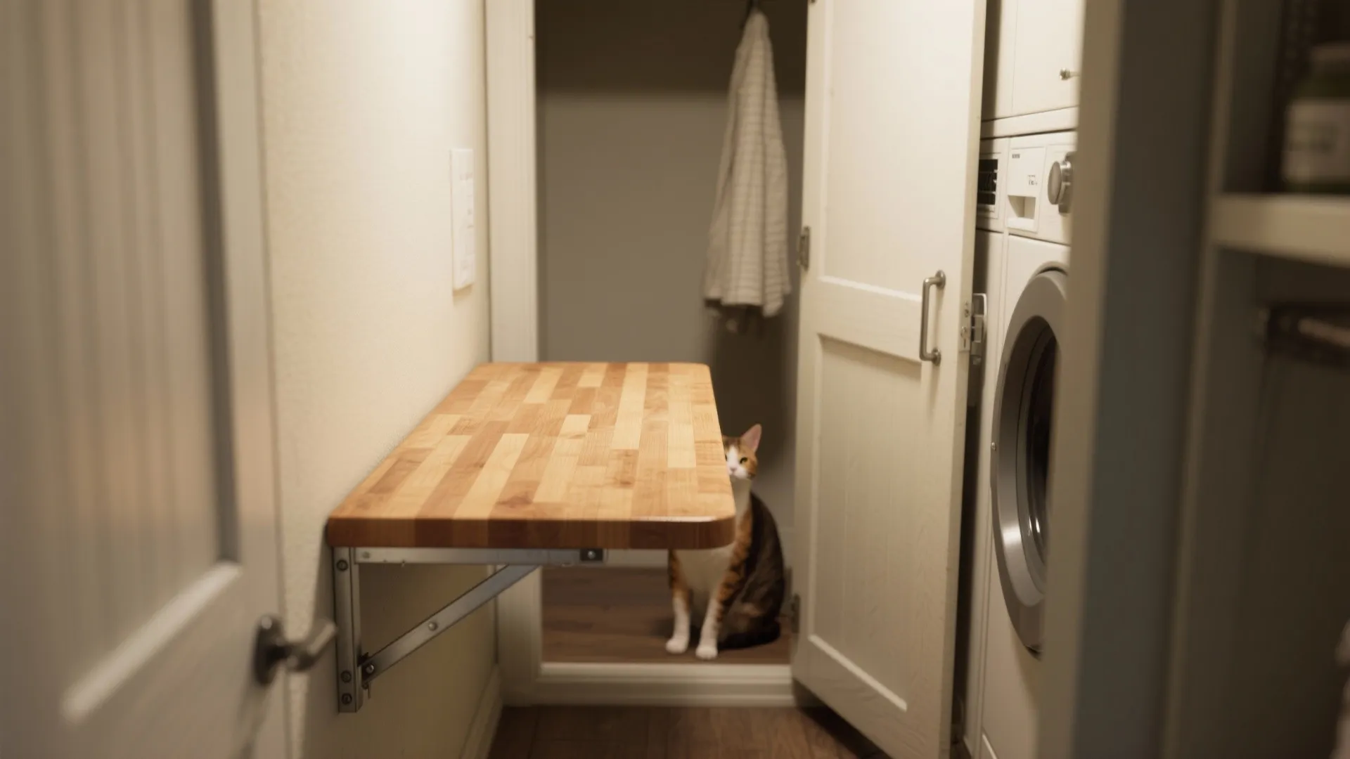 1. Fold-down wall table