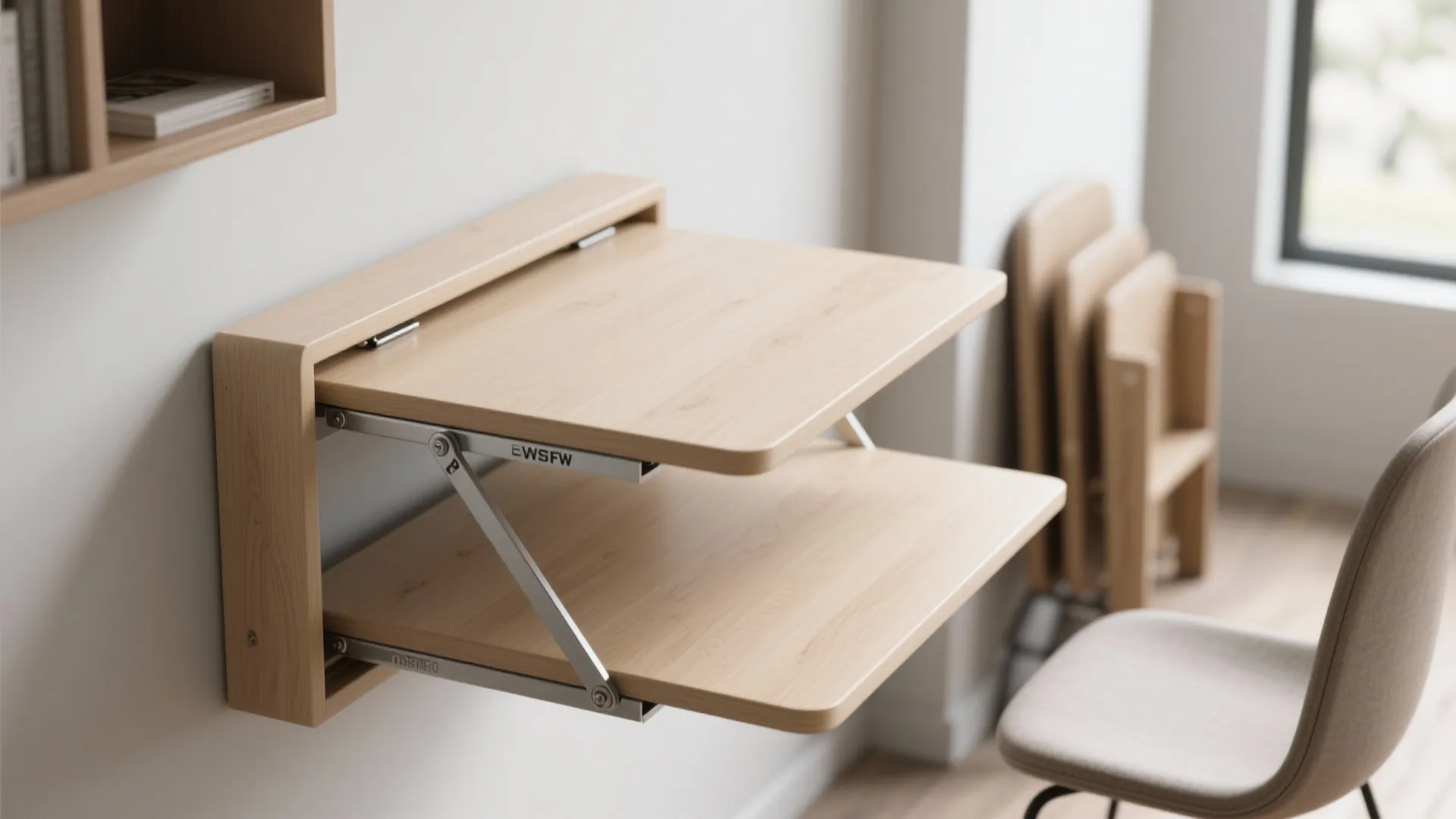 Fold-down wall table