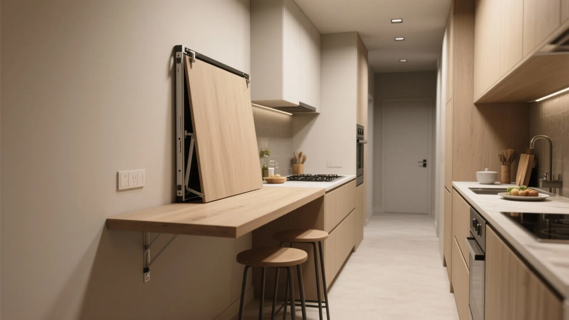 Idea 3: Fold-Down Tables and Hidden Seating for Flexibility