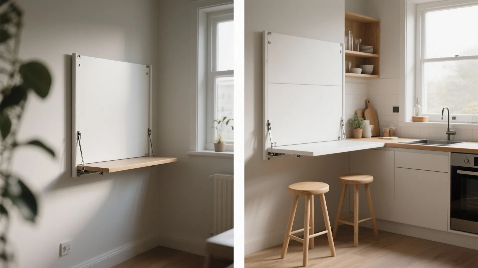 4. Multi-use furniture and fold-down surfaces