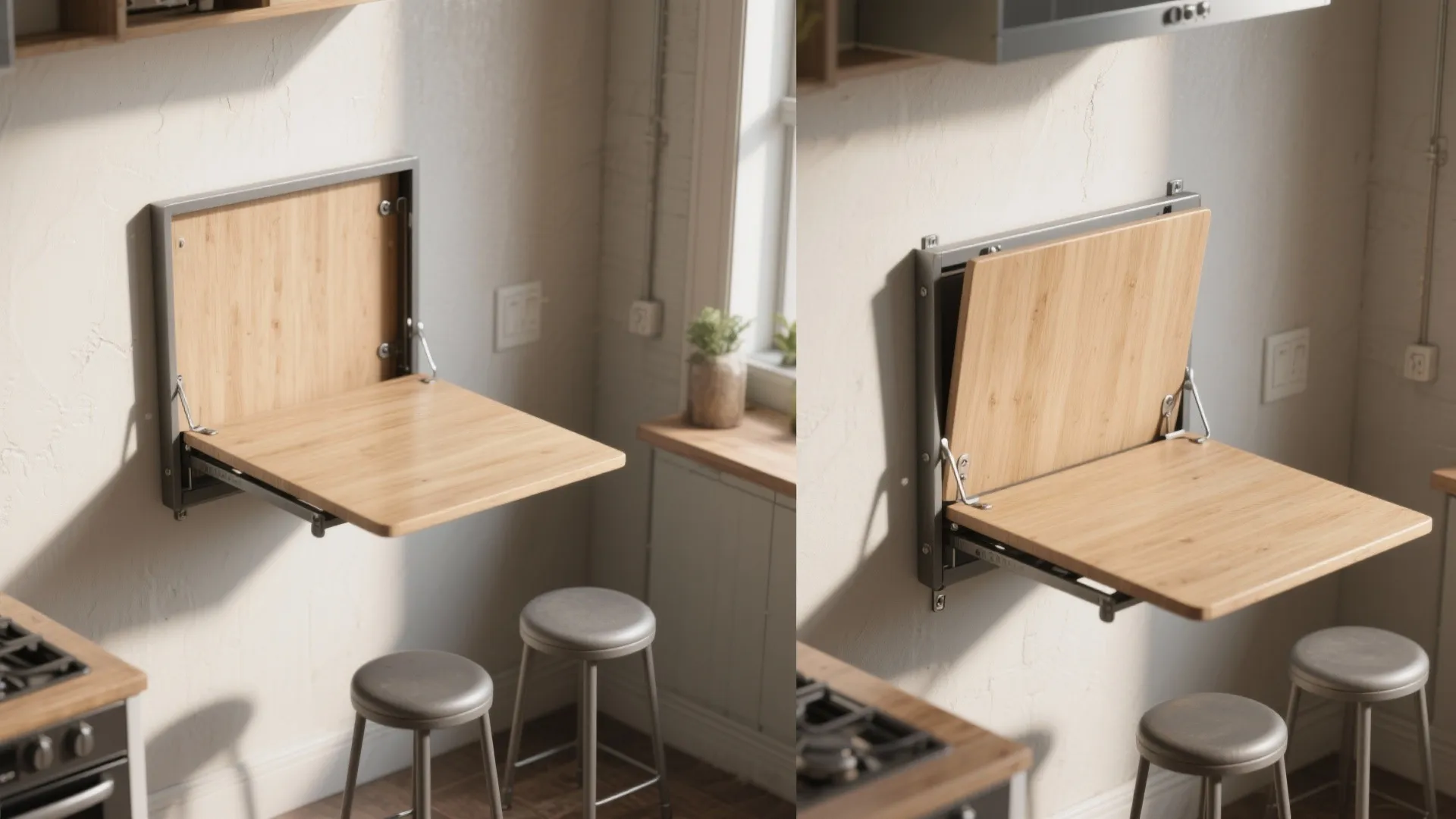 1. Fold-down wall table