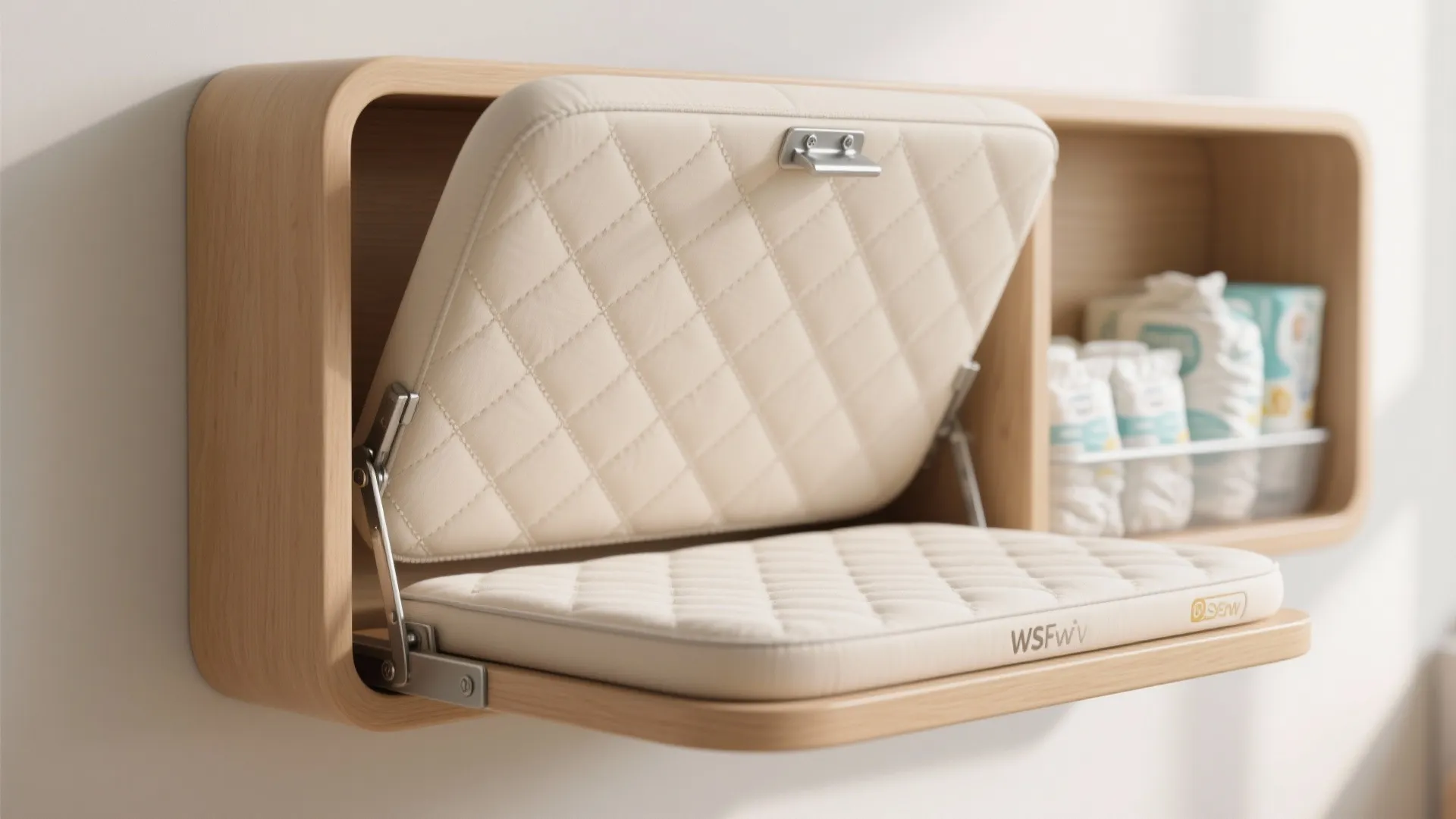 2. Wall-mounted fold-down changing station