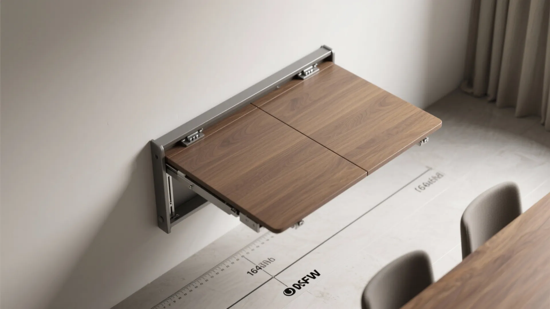 3. Fold-down table that tucks away