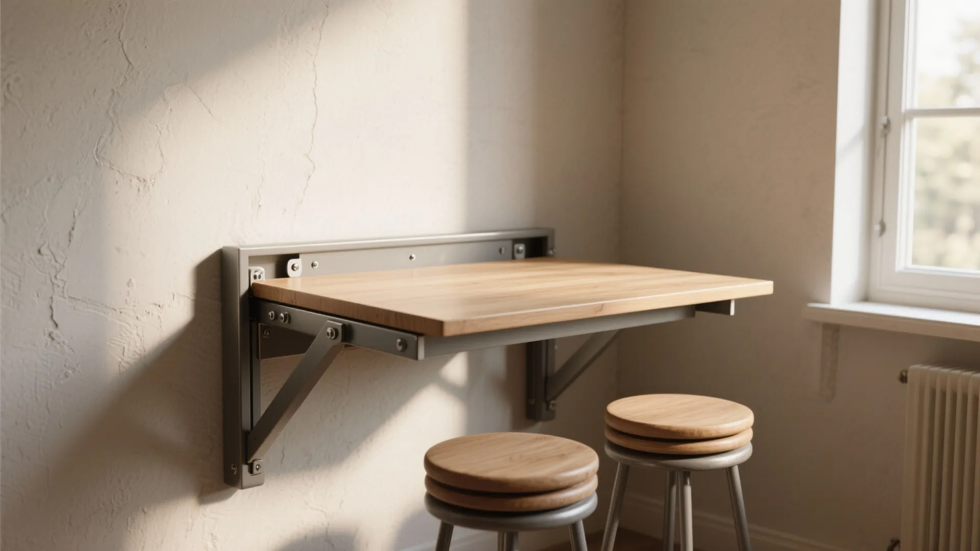 1. Fold-down wall table