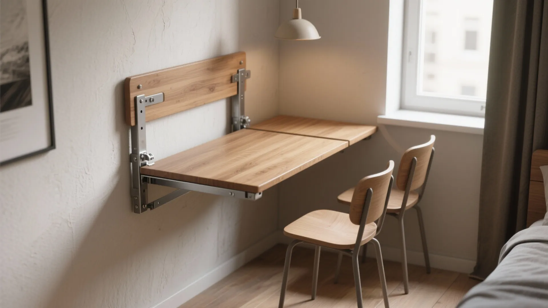 1. Fold-down tables and wall-mounted leaves